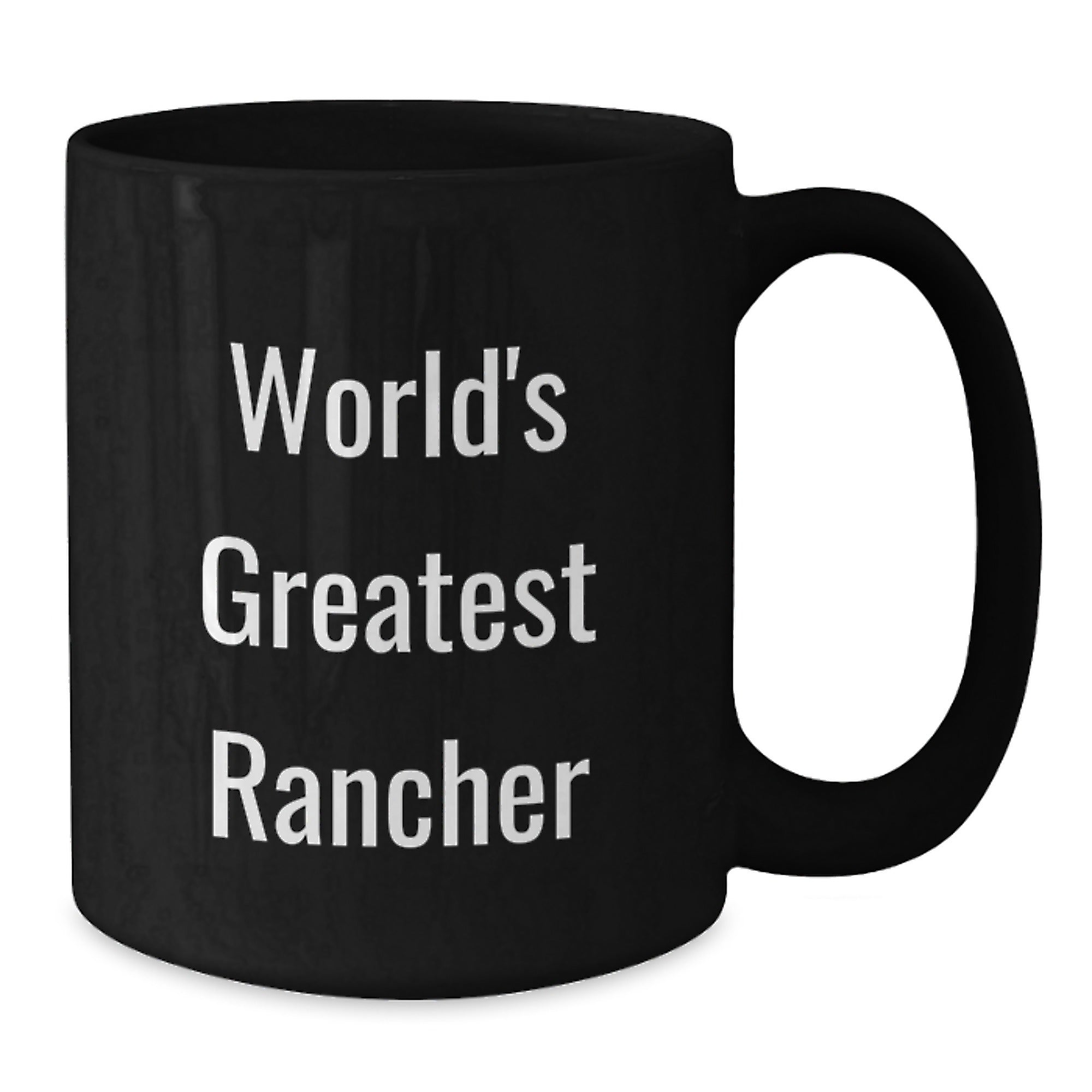 Rancher Keepsake Black Coffee Mug for Him Birthday Gift World's Greatest - Additional