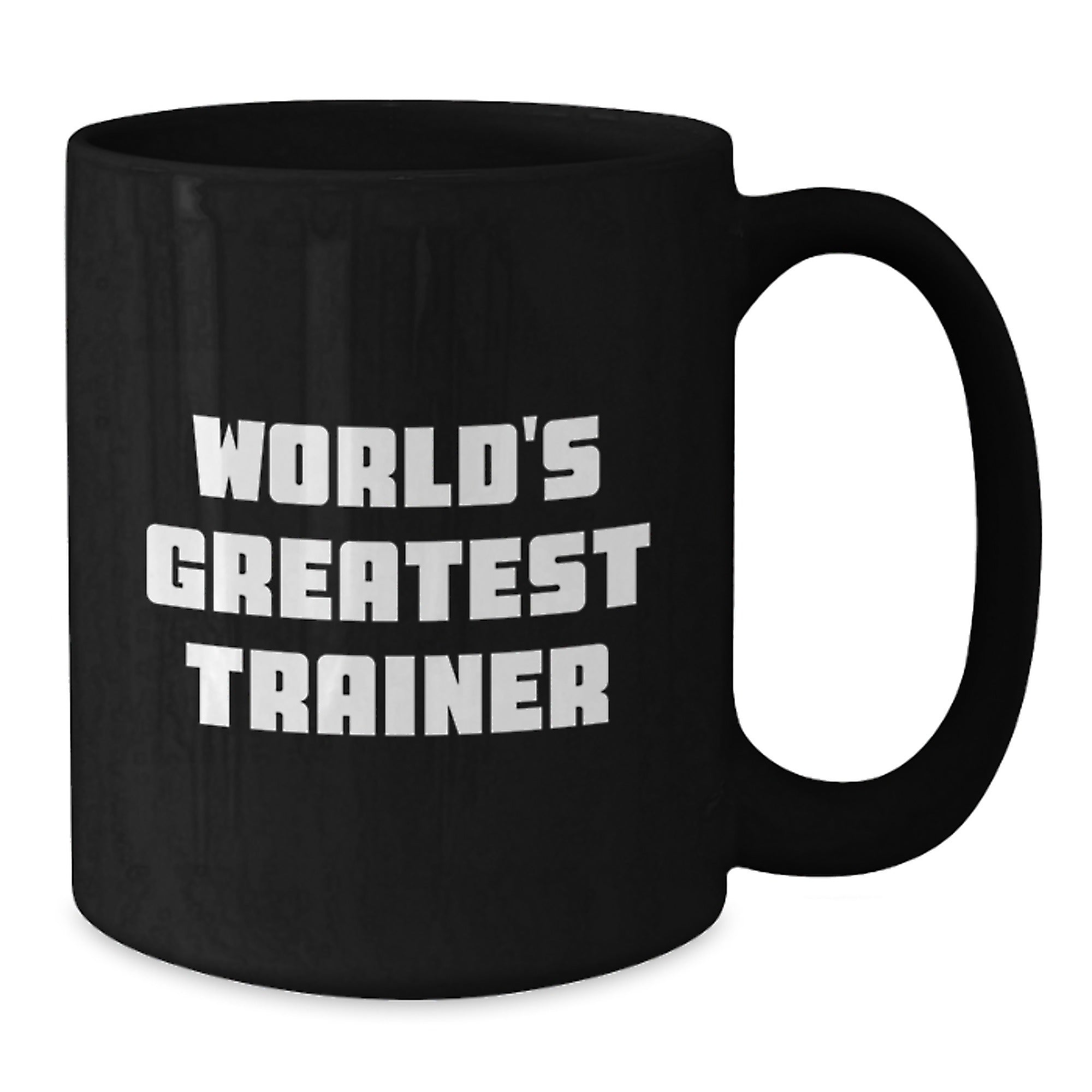 Trainer Gifts from Men, Funny Inspirational Quotes, Black Coffee Mug for Trainers, Graduation Unique Gifts - Additional