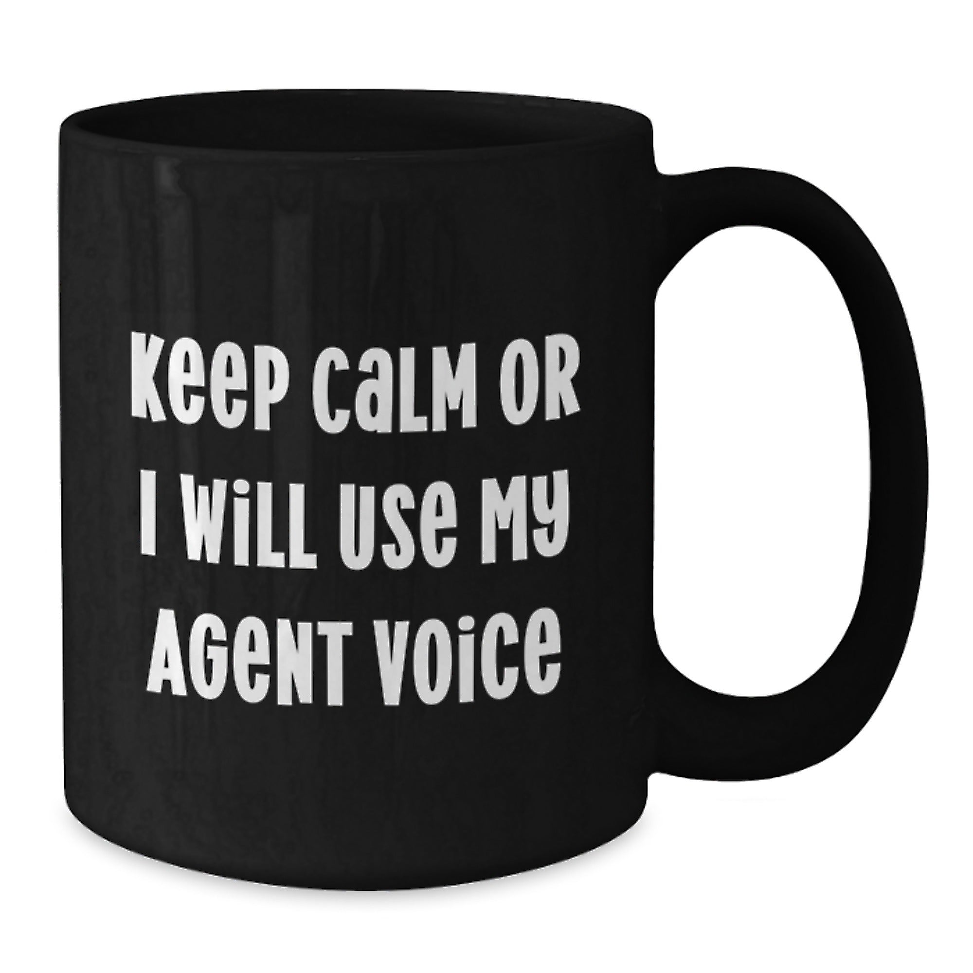 Christmas Gift for Her Keep Calm Present with Agent Voice Quote Mug - Additional