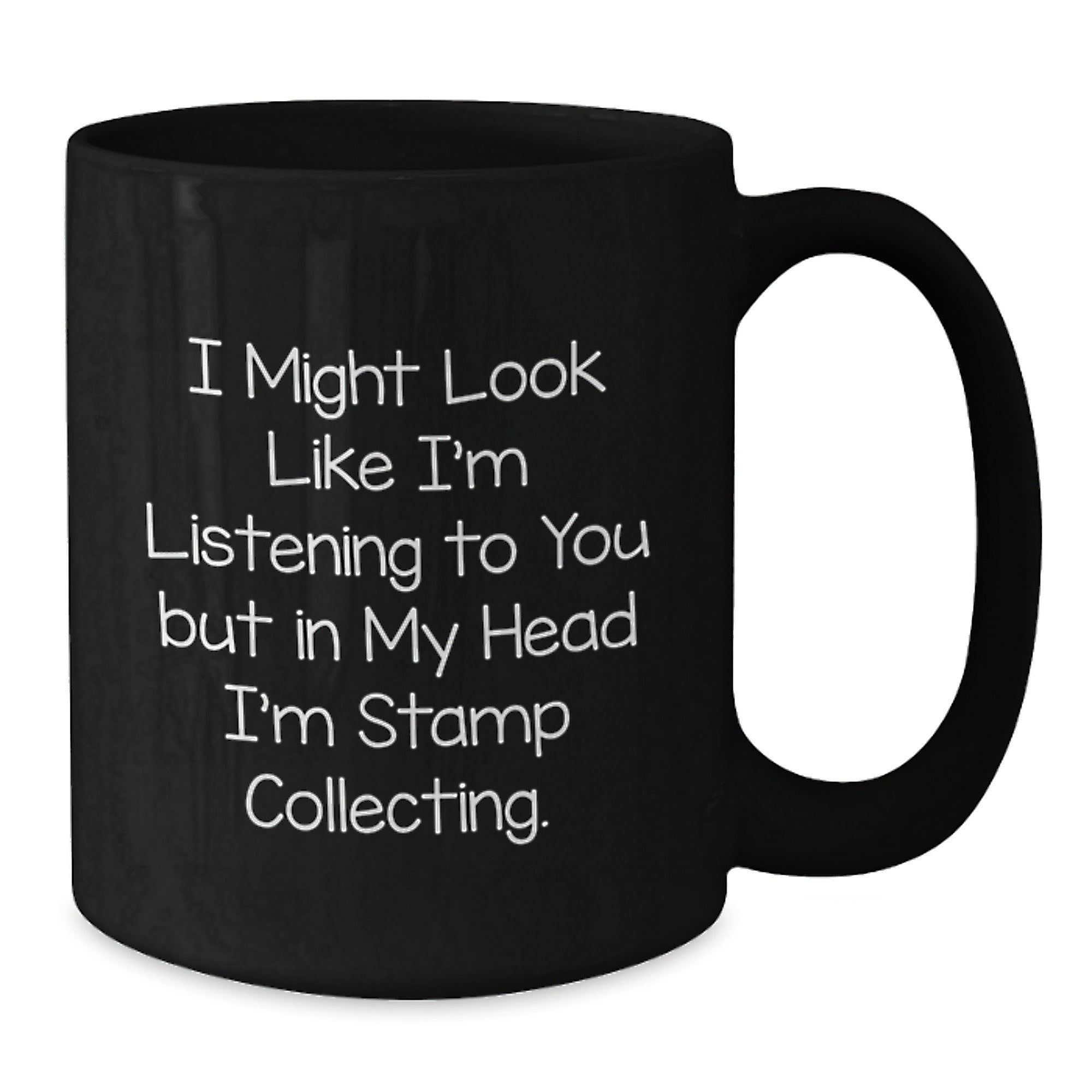 Funny Quote Stamp Collecting Gifts for Men from Friends and Family, Black Coffee Mug for Graduation Unique Presents - Additional