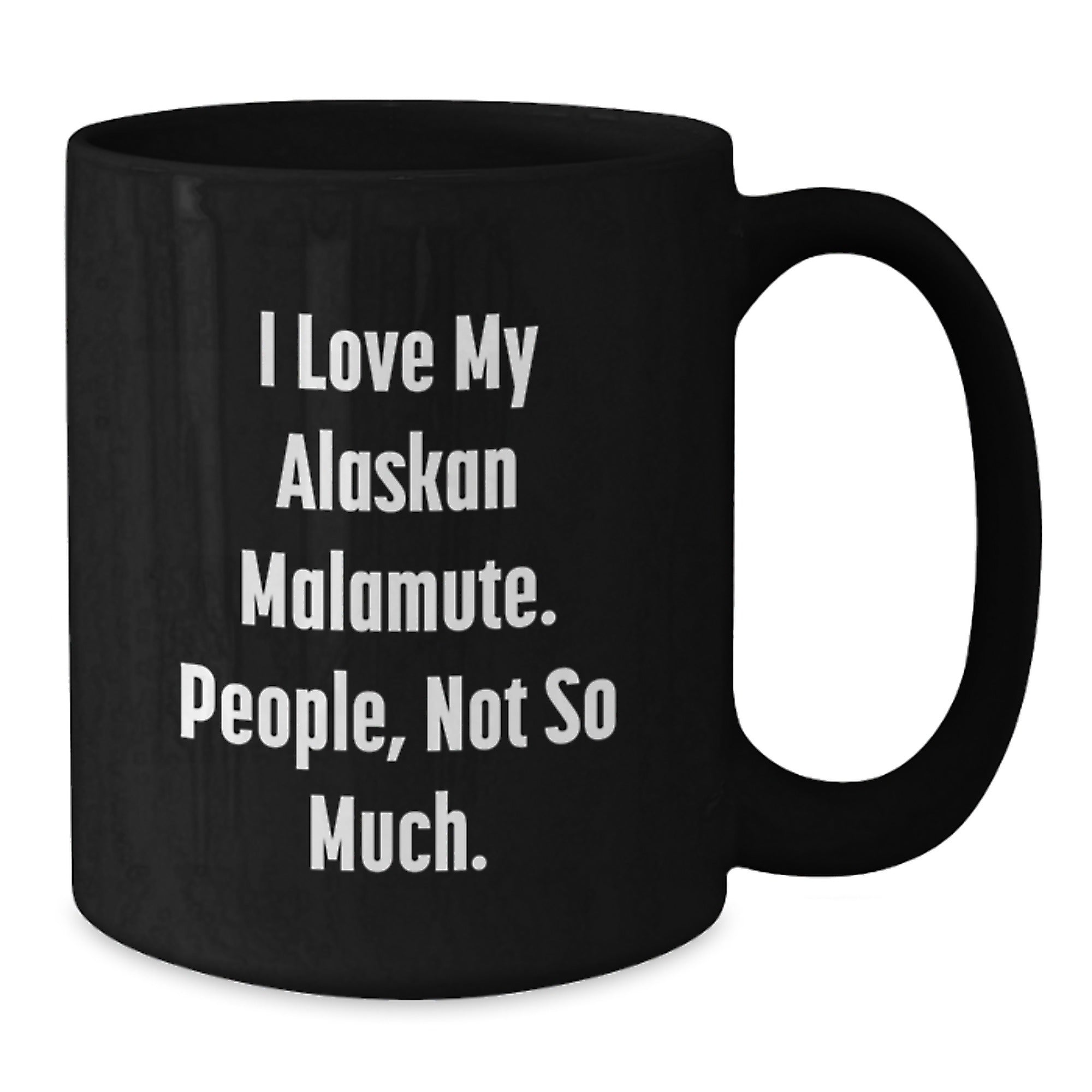 Alaskan Malamute Dog Enthusiasts Funny Black Coffee Mugs, Funny Coffee Mugs for Birthday Unique Gifts from Friends, Gift for Alaskan Malamute Dog Lover - Additional