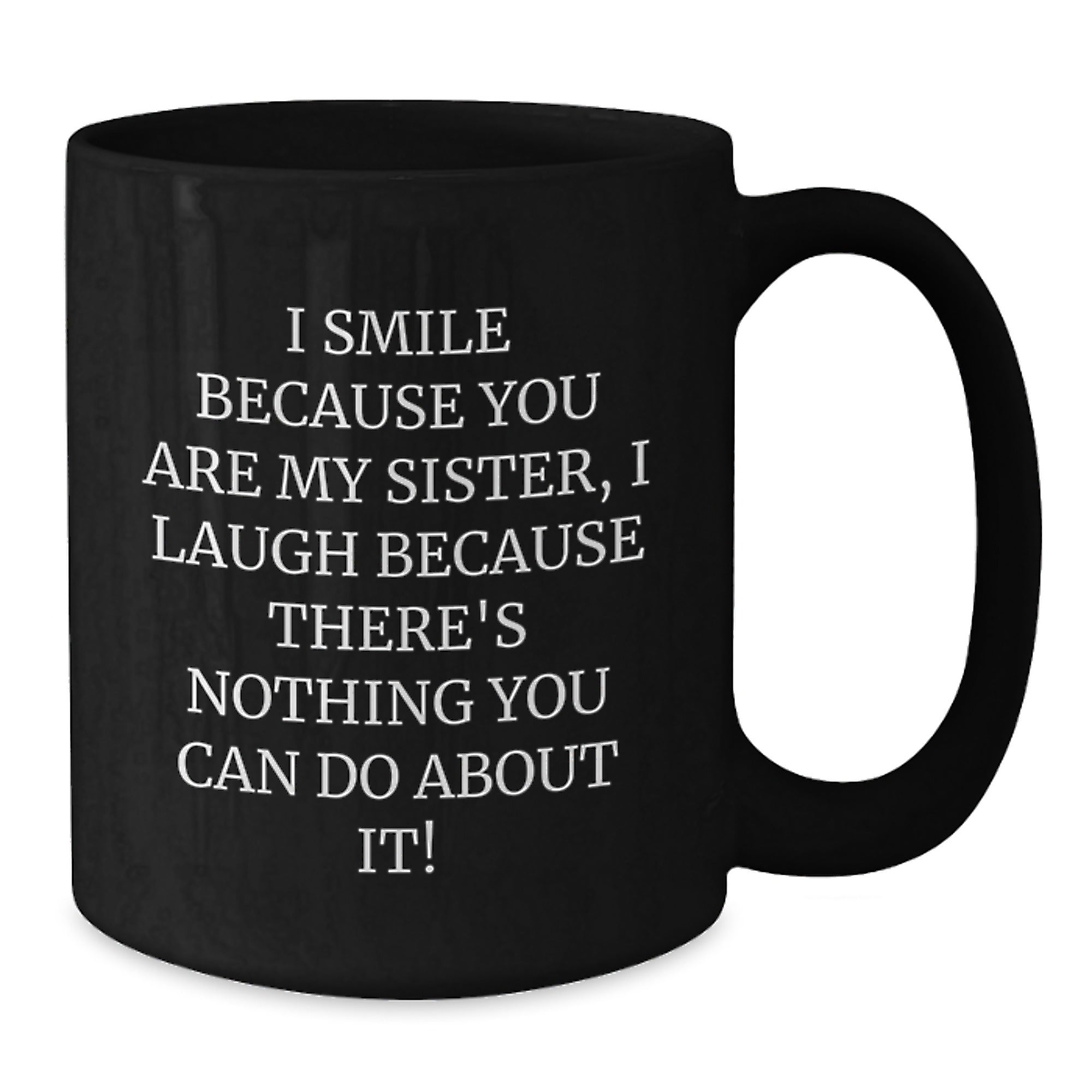 Sister Keepsake Black Coffee Mug for Her Christmas Gift Surprise Morning - Additional