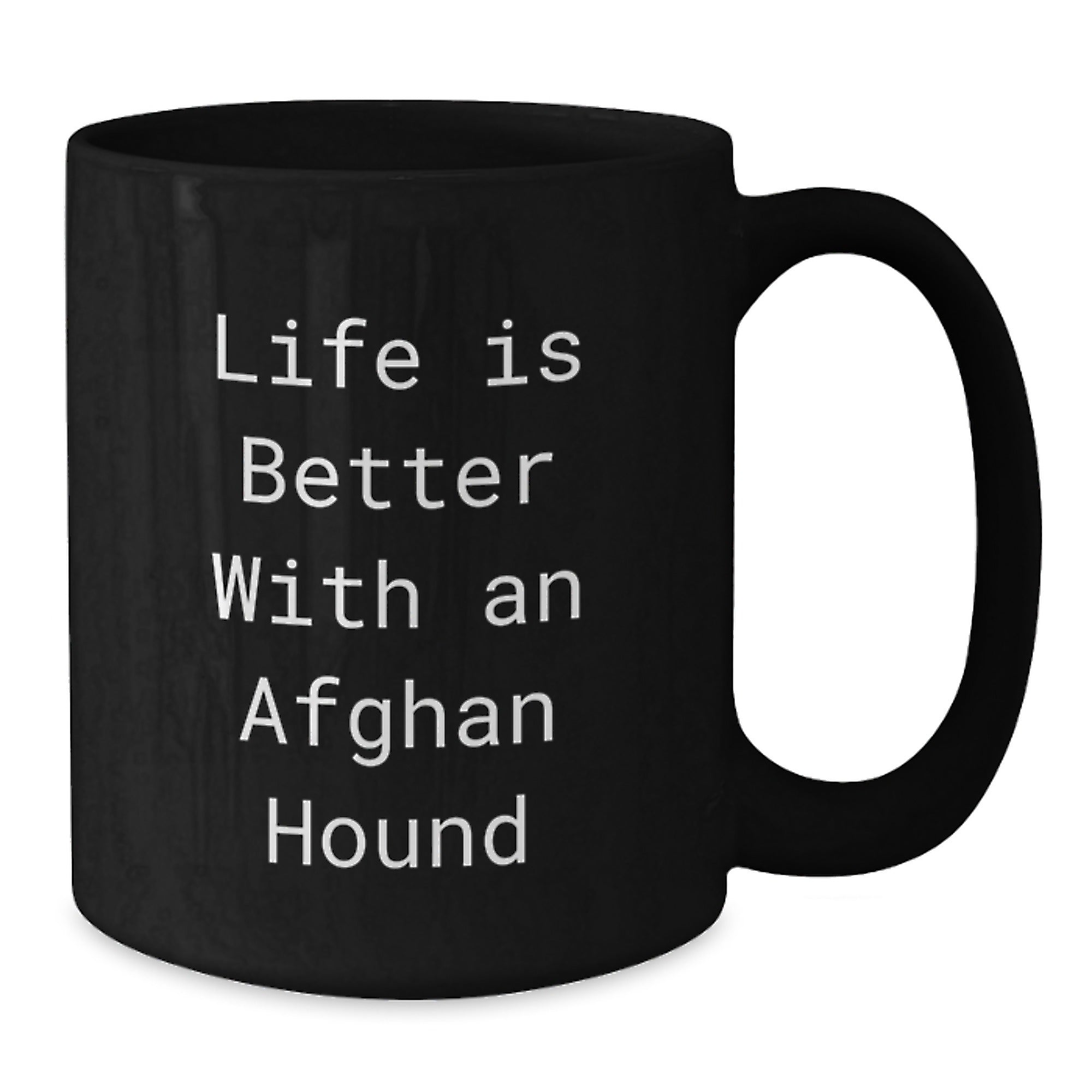 Funny Afghan Hound Dog Gifts for Birthday, Black Coffee Mugs from Friends, Gifts from Family - Additional