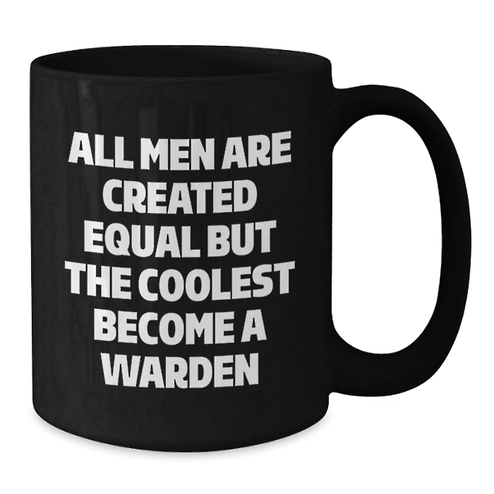 Warden Premium Novelty Black Coffee Mug for Friends Birthday Gift - Additional