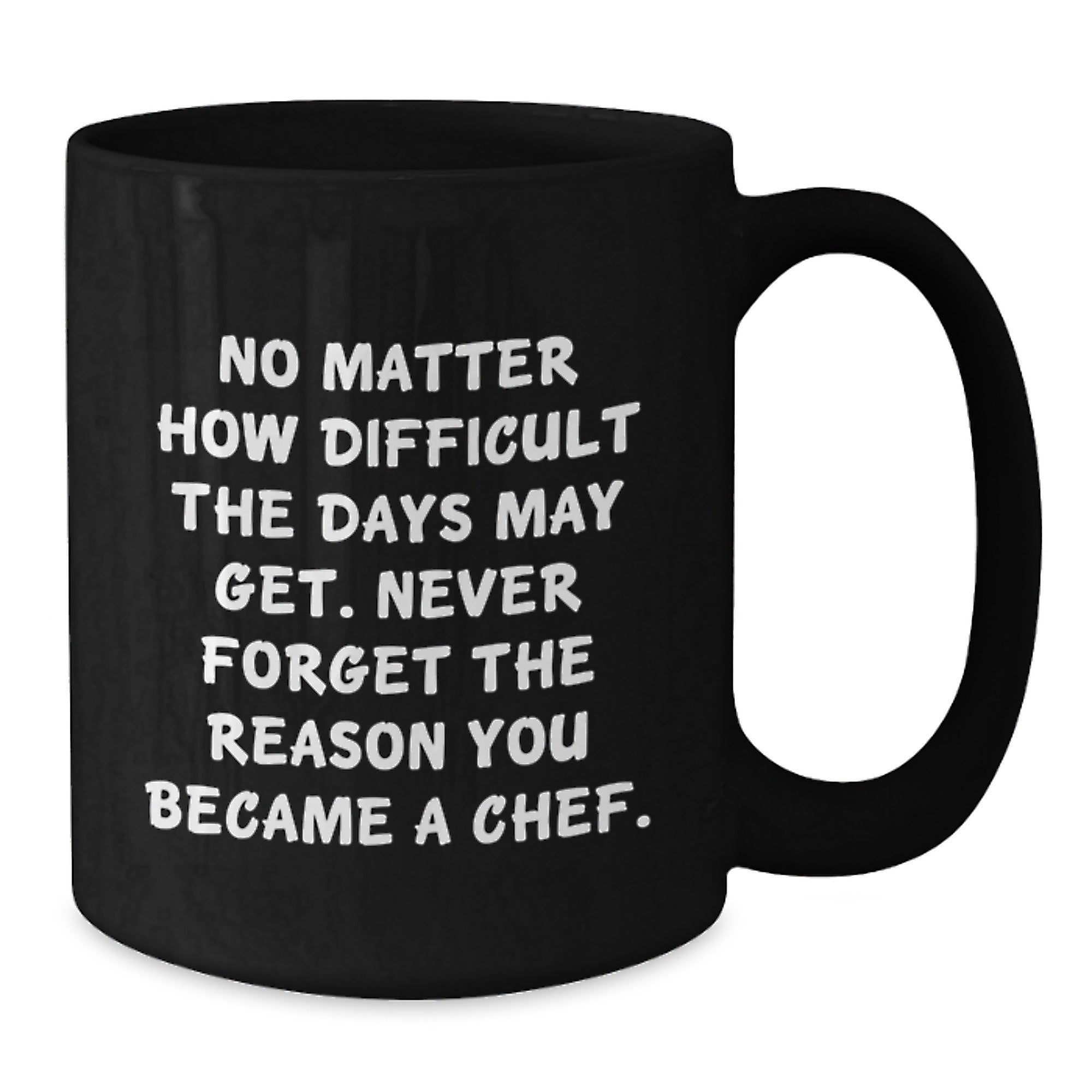 Funny Chef Gifts from Friends for Graduation Unique Black Coffee Mugs, Never Forget the Reason You Became a Chef, Inspirational Motivational Mug, Chef Gifts for Men, Gifts from Family to Chef - Additional