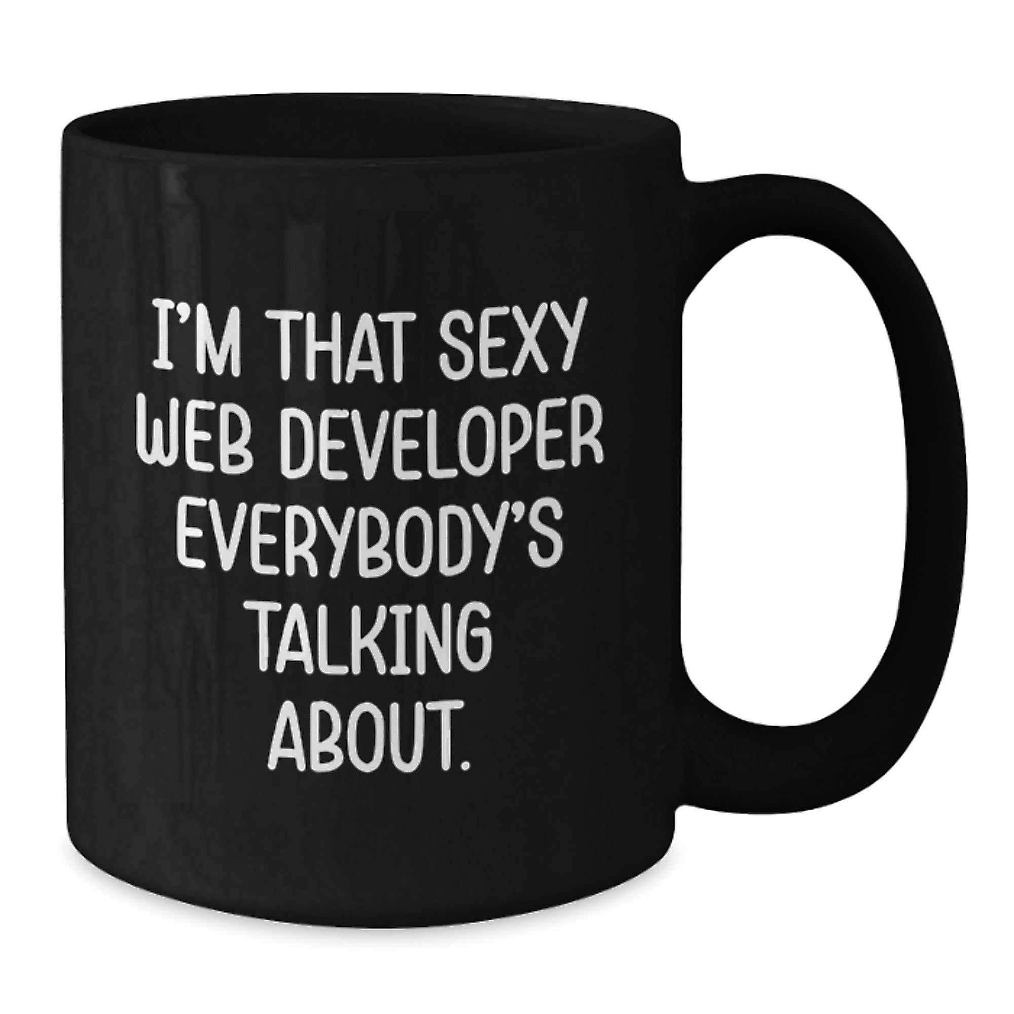Sexy Web Developer Black Coffee Mugs, Funny Web Developer Gifts for Men from Friends, Unique Graduation Present Idea - Additional