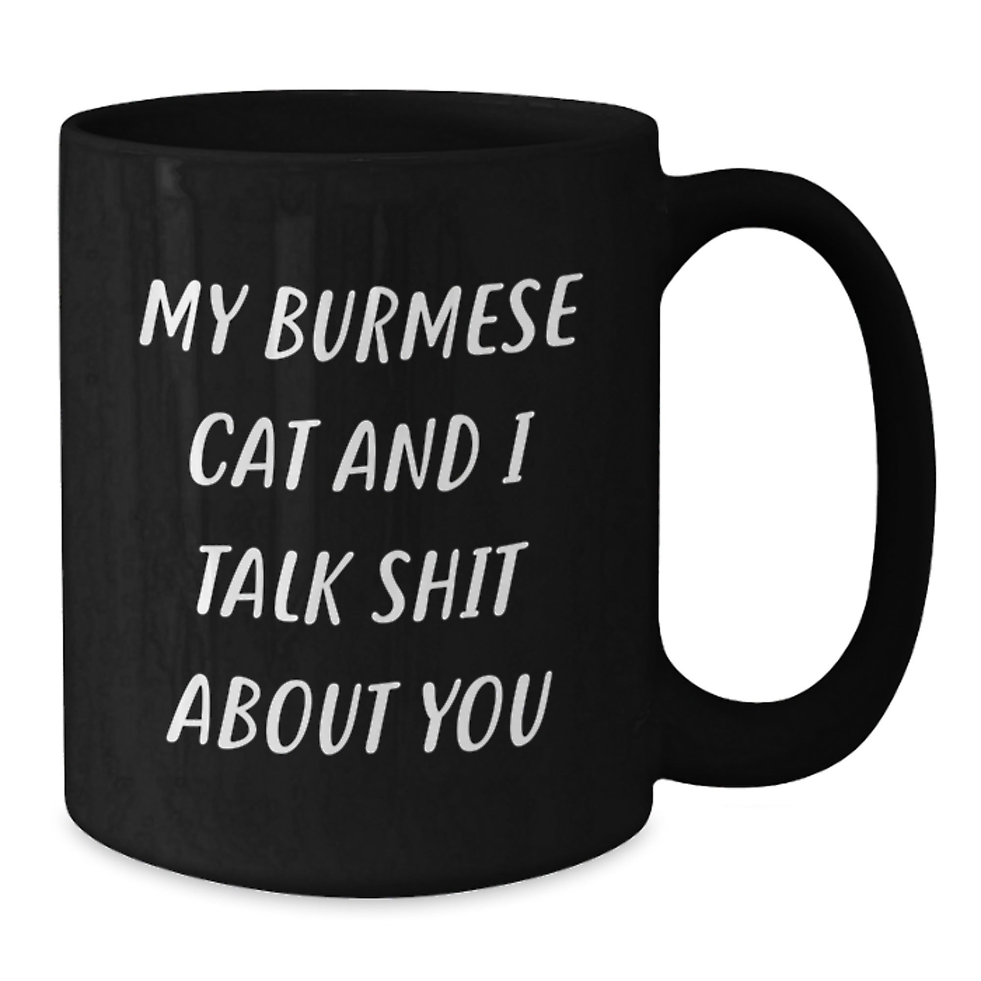 Burmese Cat Keepsake Black Coffee Mug 11oz for Him Birthday Gift - Additional