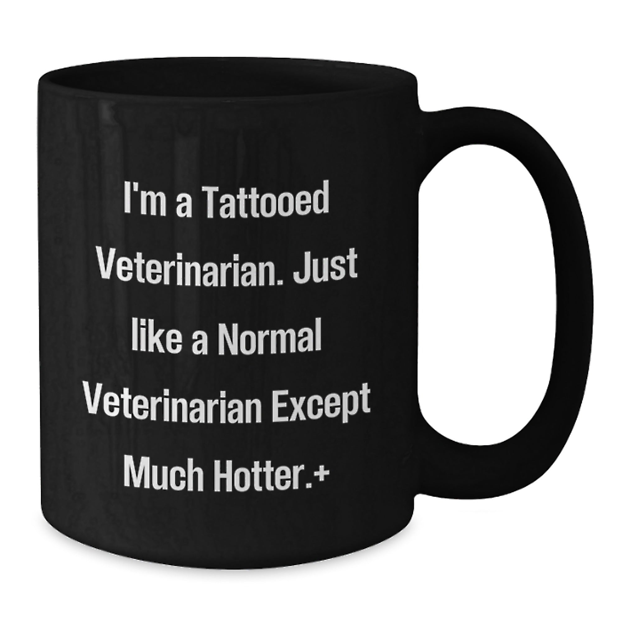 Funny Veterinary Gifts for Men, I'm A Tattooed Veterinarian Black Coffee Mug, Christmas Unique Presents from Friends - Additional