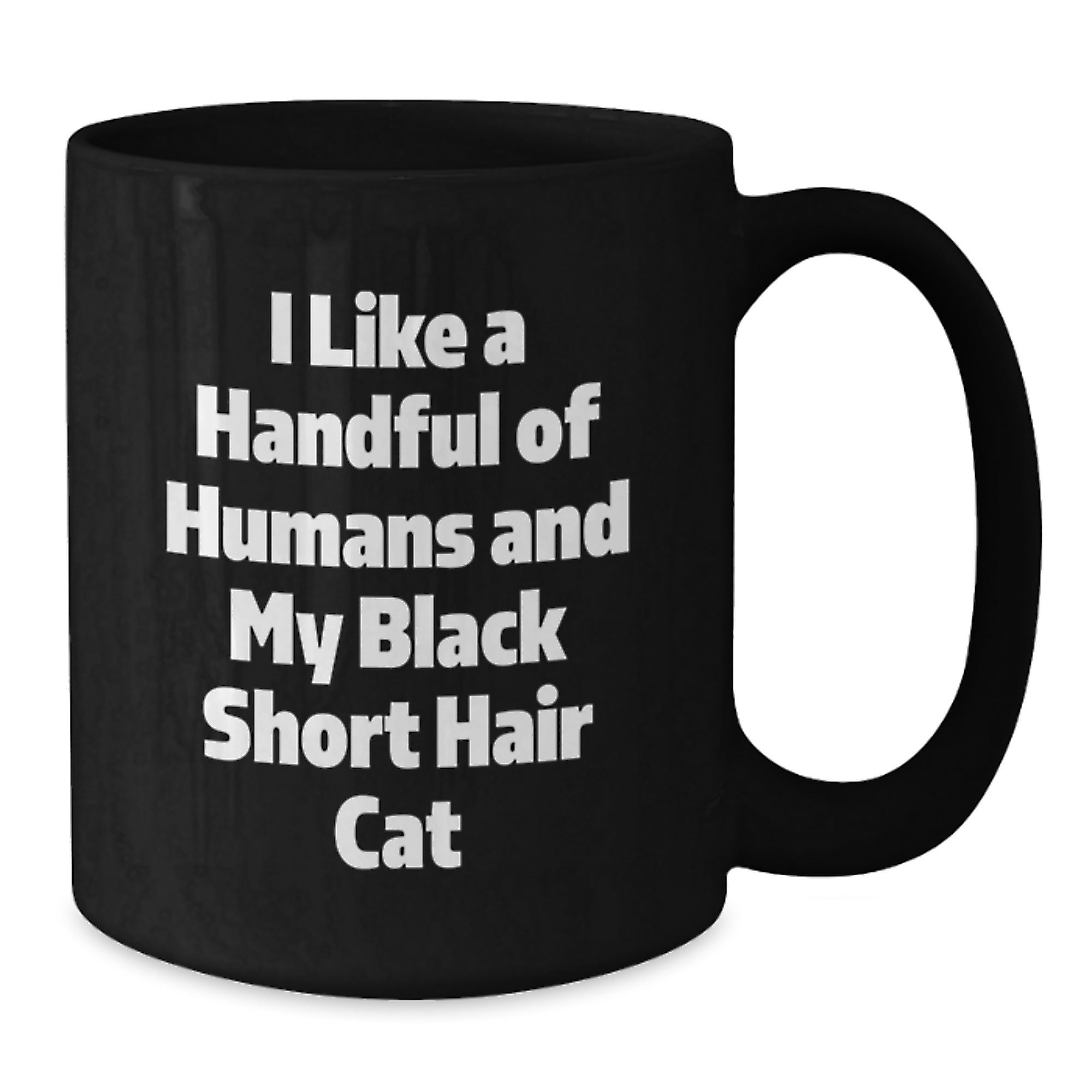Funny Black Short Hair Cat Black Coffee Mugs for Christmas Unique Gifts from Men to Friends, Cute Quote about Cats, Black Short Hair Cat Lover Gifts, Black Coffee Mug - Additional