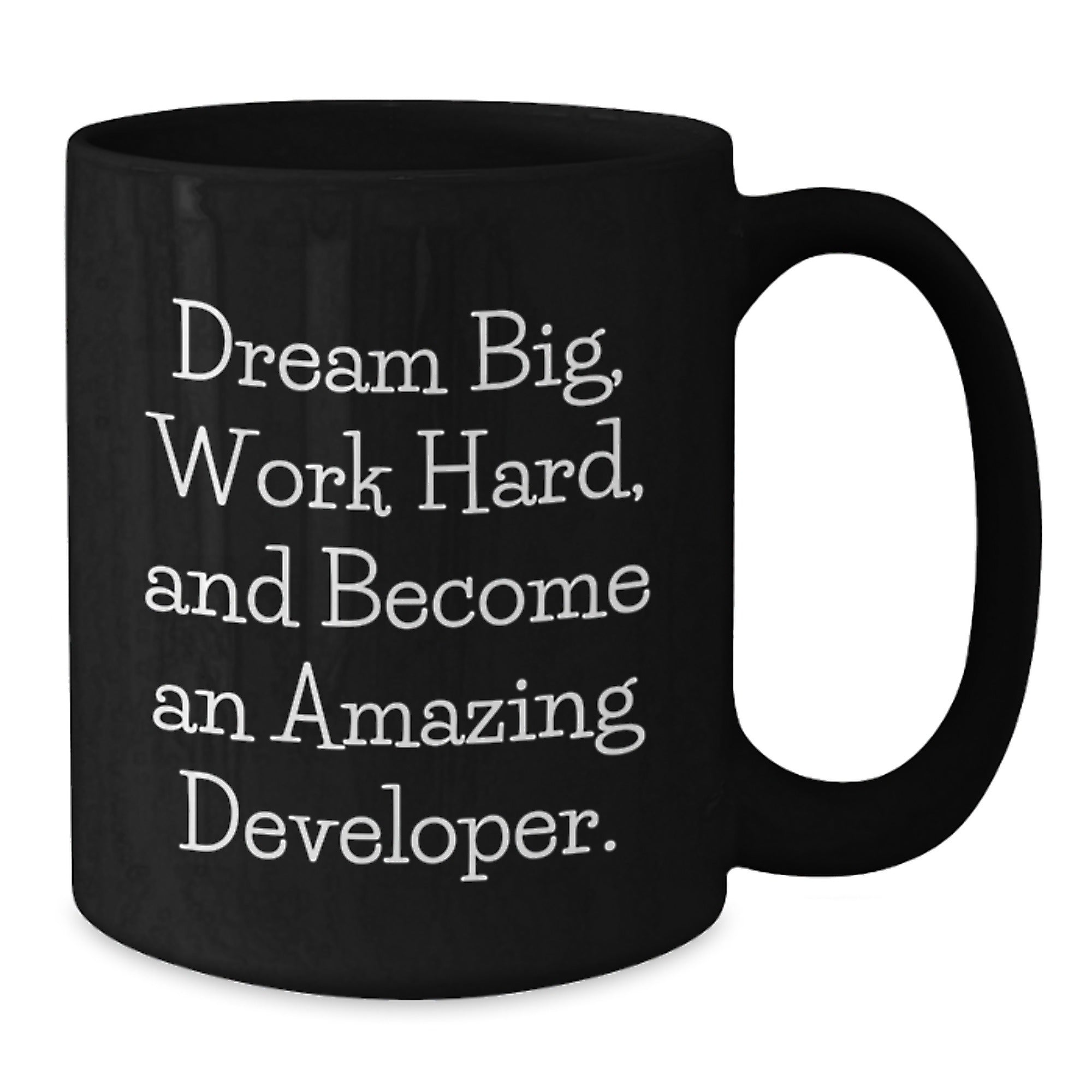 Inspirational Developer Gifts from Friends - Funny Black Coffee Mug for Men, Women, and Coworkers - Perfect Christmas Unique Gifts - Additional