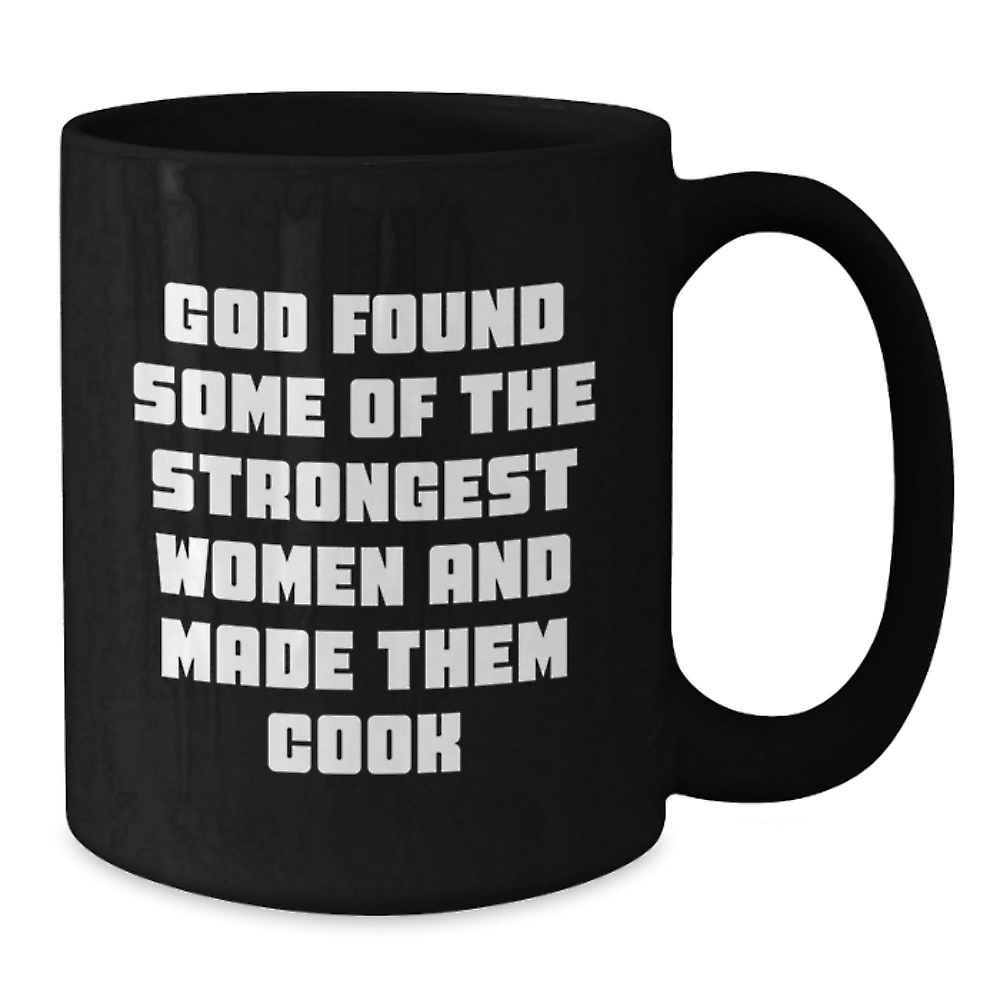 Funny Cook Gift for Her, Inspirational Black Coffee Mug from God - Birthday Unique Gifts for Women, Men, Friends, Family, Coworkers - Additional
