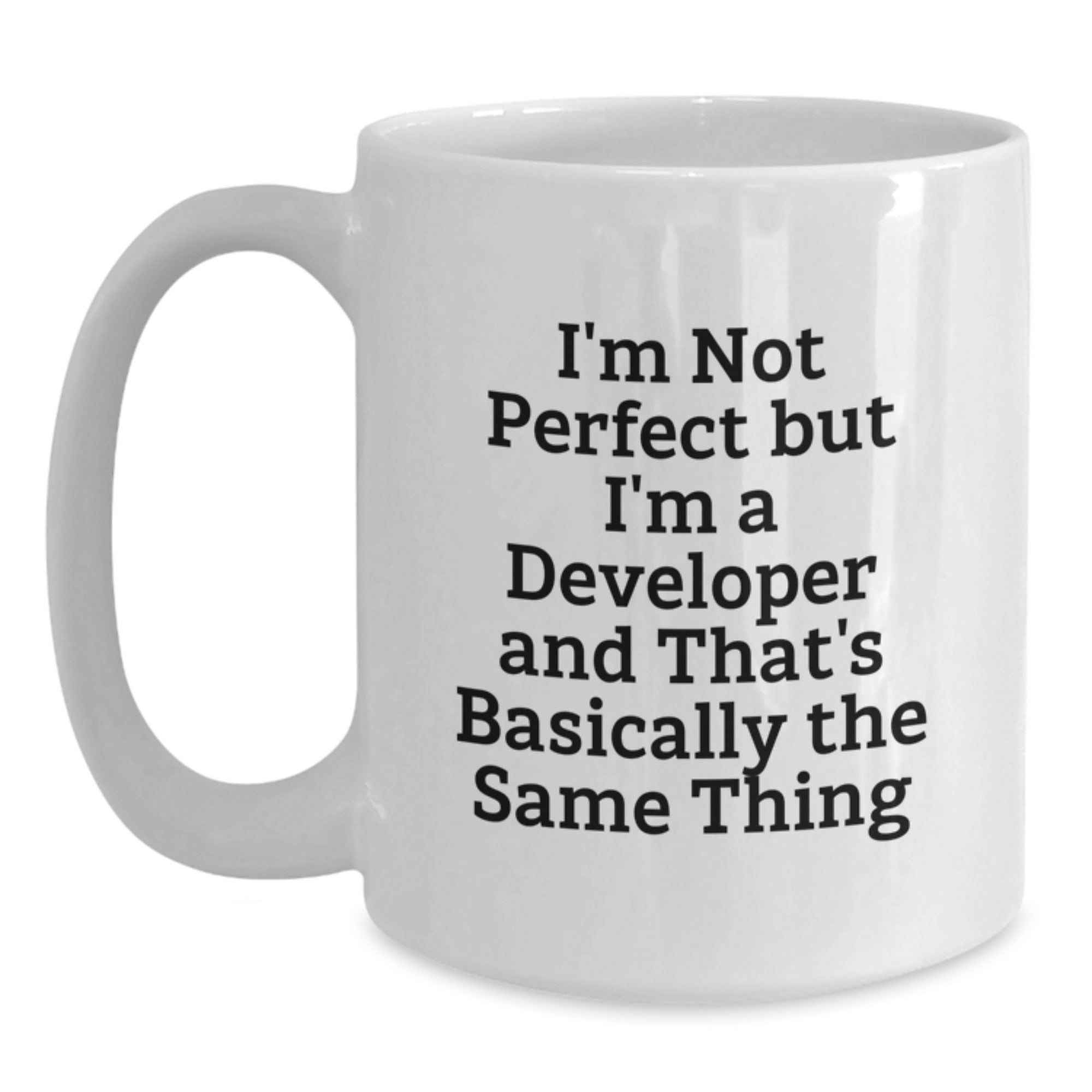 Funny Developer Gifts from Friends, White Coffee Mug for Developer, Birthday Unique Gifts - Main
