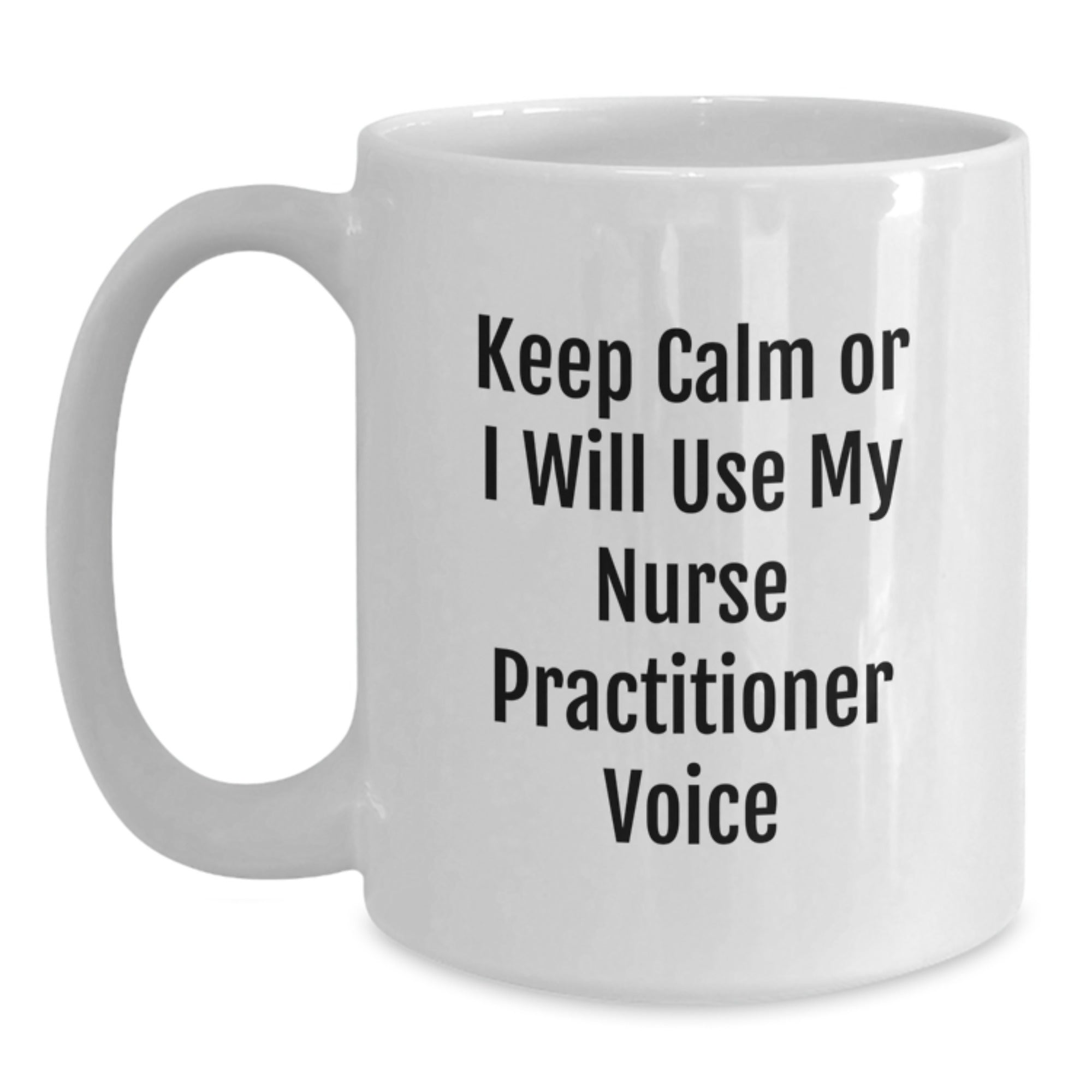 White Ceramic Nurse Practitioner Keepsake Mug for Him Birthday Gift - Main