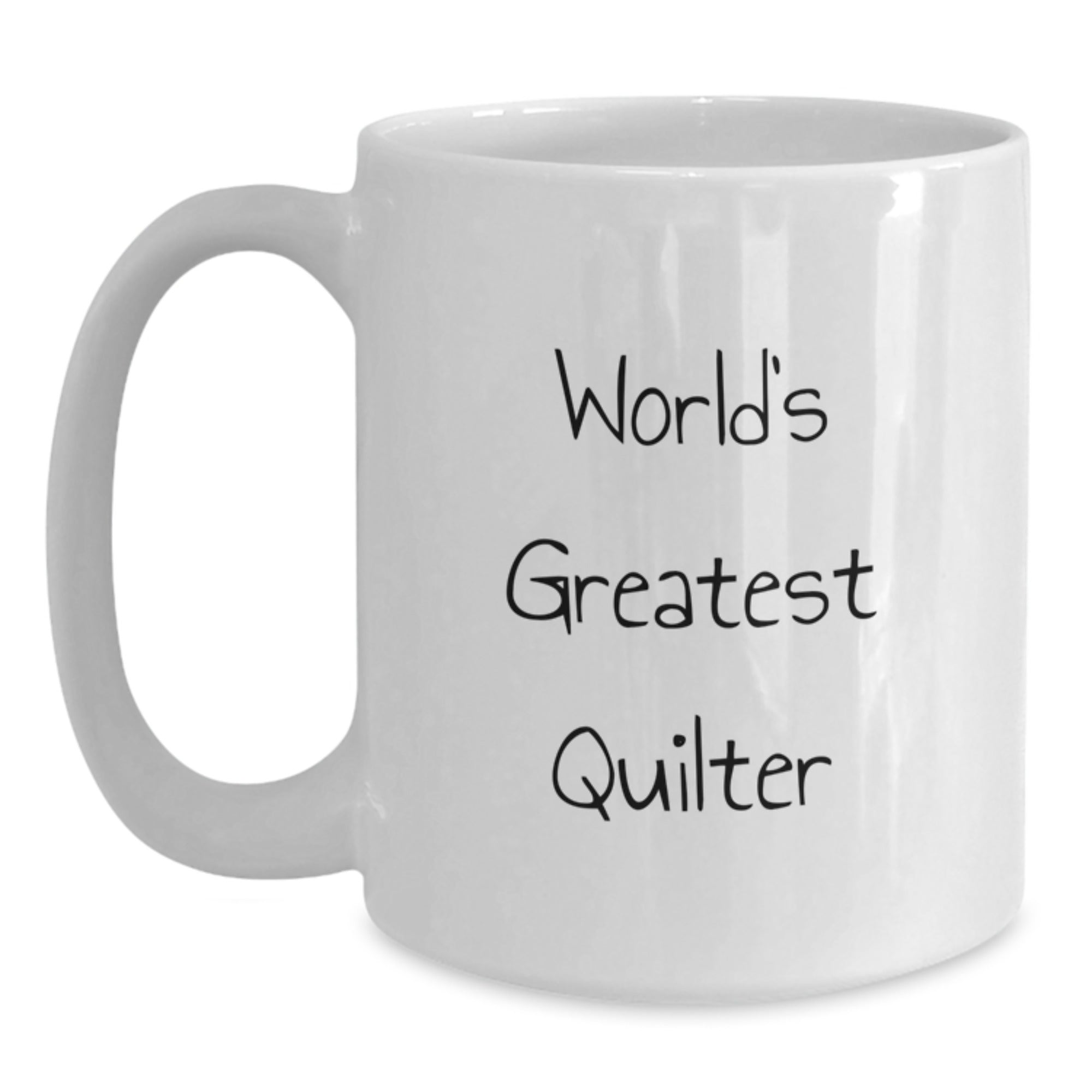 Funny Quilter Gifts from Friends, World's Greatest Quilter White Coffee Mug for Graduation Unique Gifts, Perfect for Quilter Enthusiasts - Main