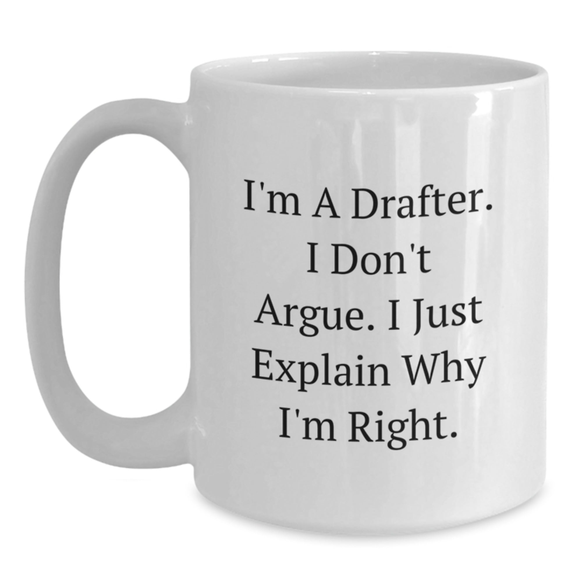 Drafter Keepsake White Coffee Mug for Him Birthday Gift - Main