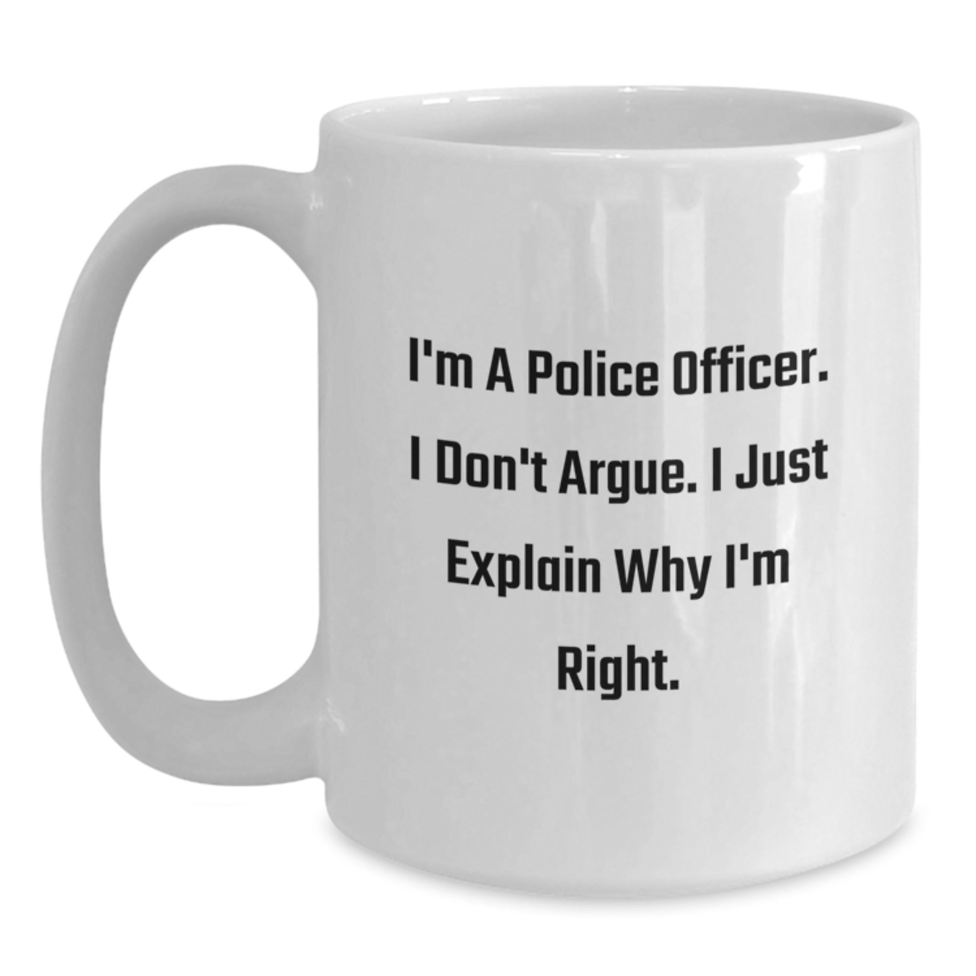 Funny Police Officer White Coffee Mugs Gifts from Family to Police Officers on Graduation Unique Gifts - Main