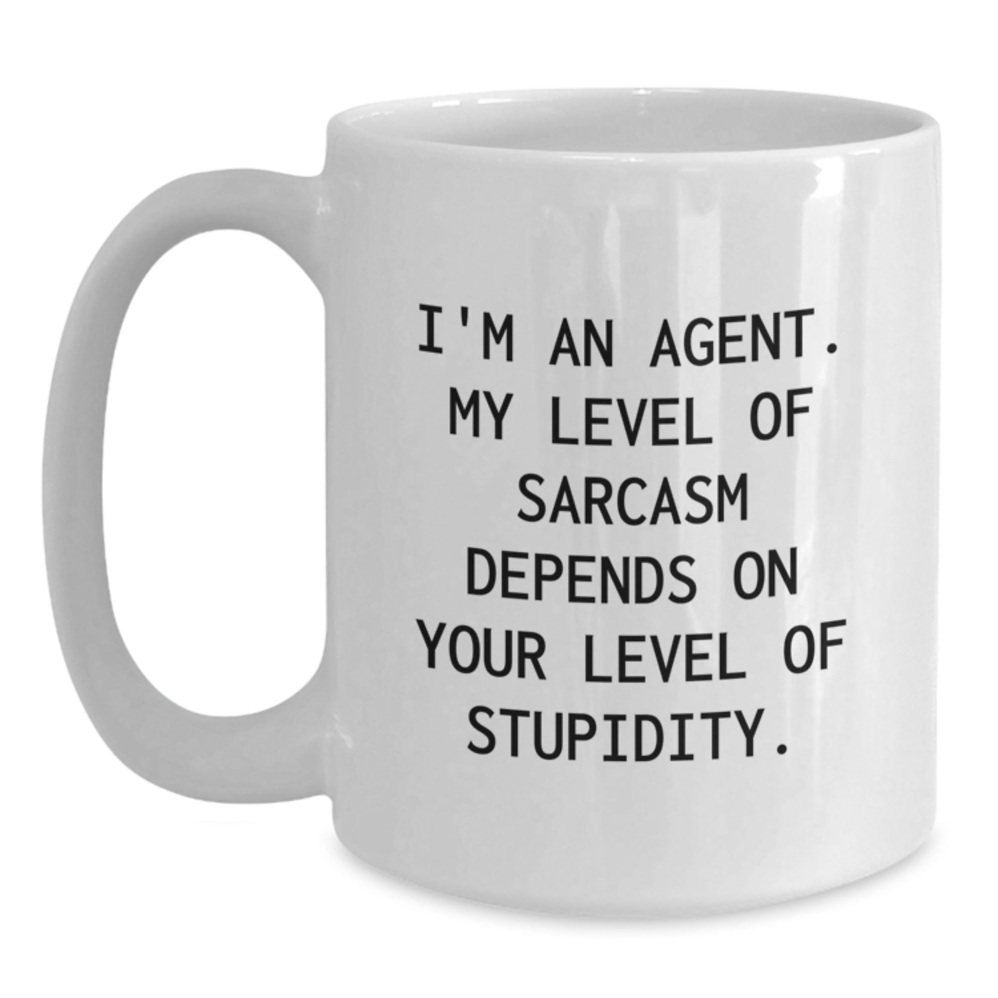 Funny Agent White Coffee Mug Gifts from Friends to Agent for Christmas Unique Agent - Main