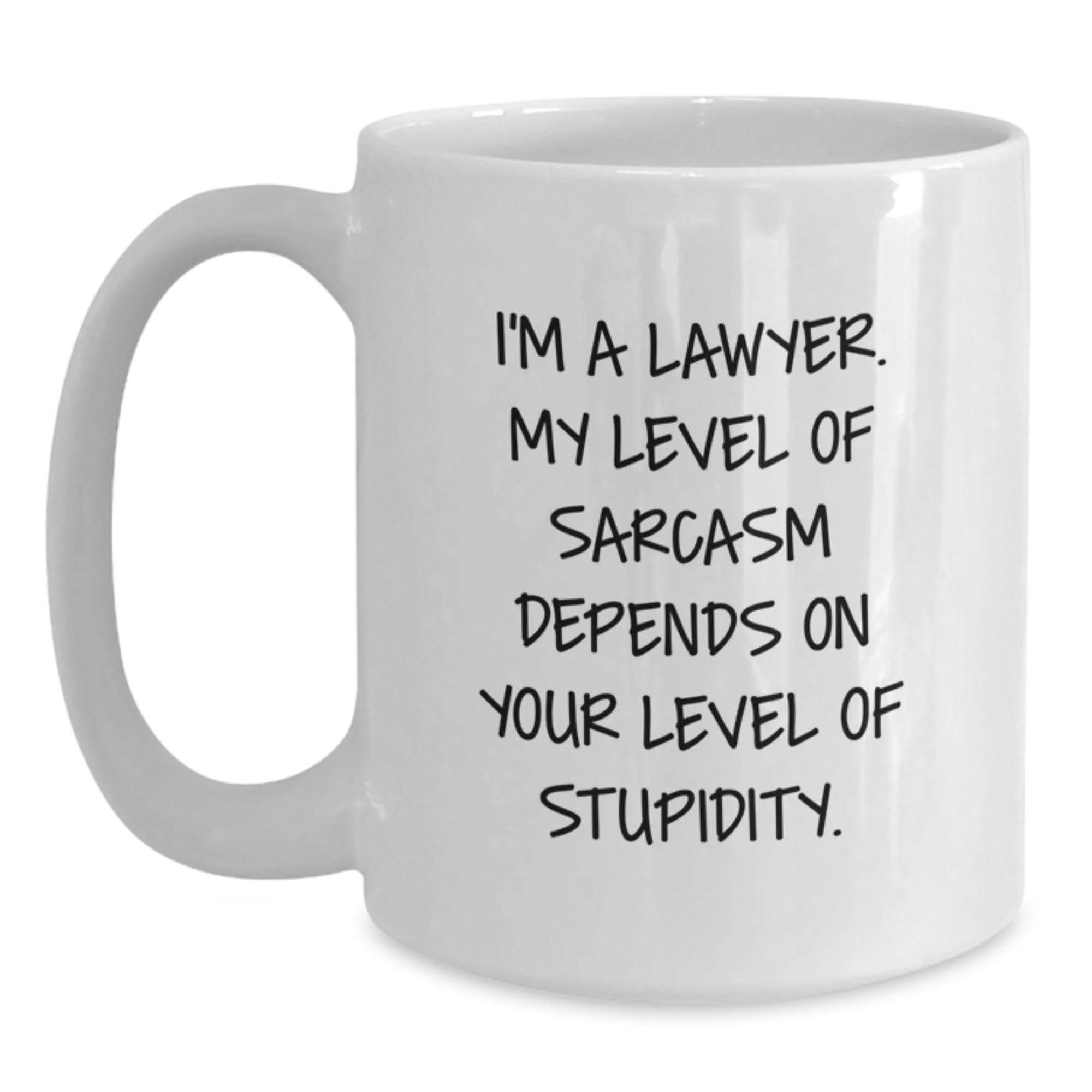 Funny Sarcasm Lawyer Gifts for Men White Coffee Mug Christmas Unique Presents from Friends - Main