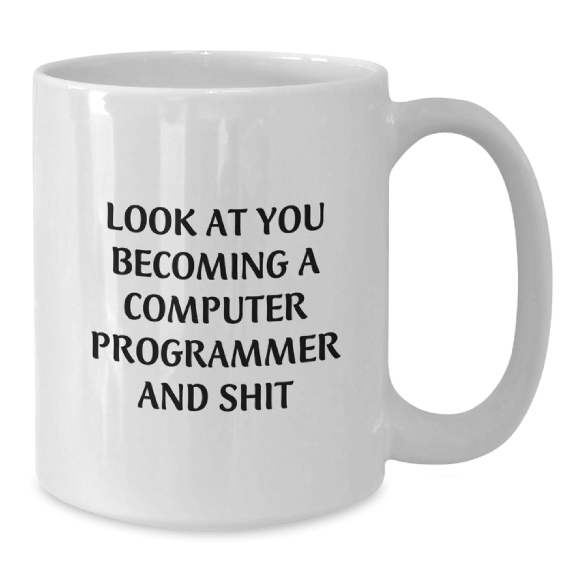Gifts from Family - Inspirational Computer Programmer White Coffee Mug for Graduation Unique Gifts, Funny Quote for Men, Women, Friends, Coworkers - Additional