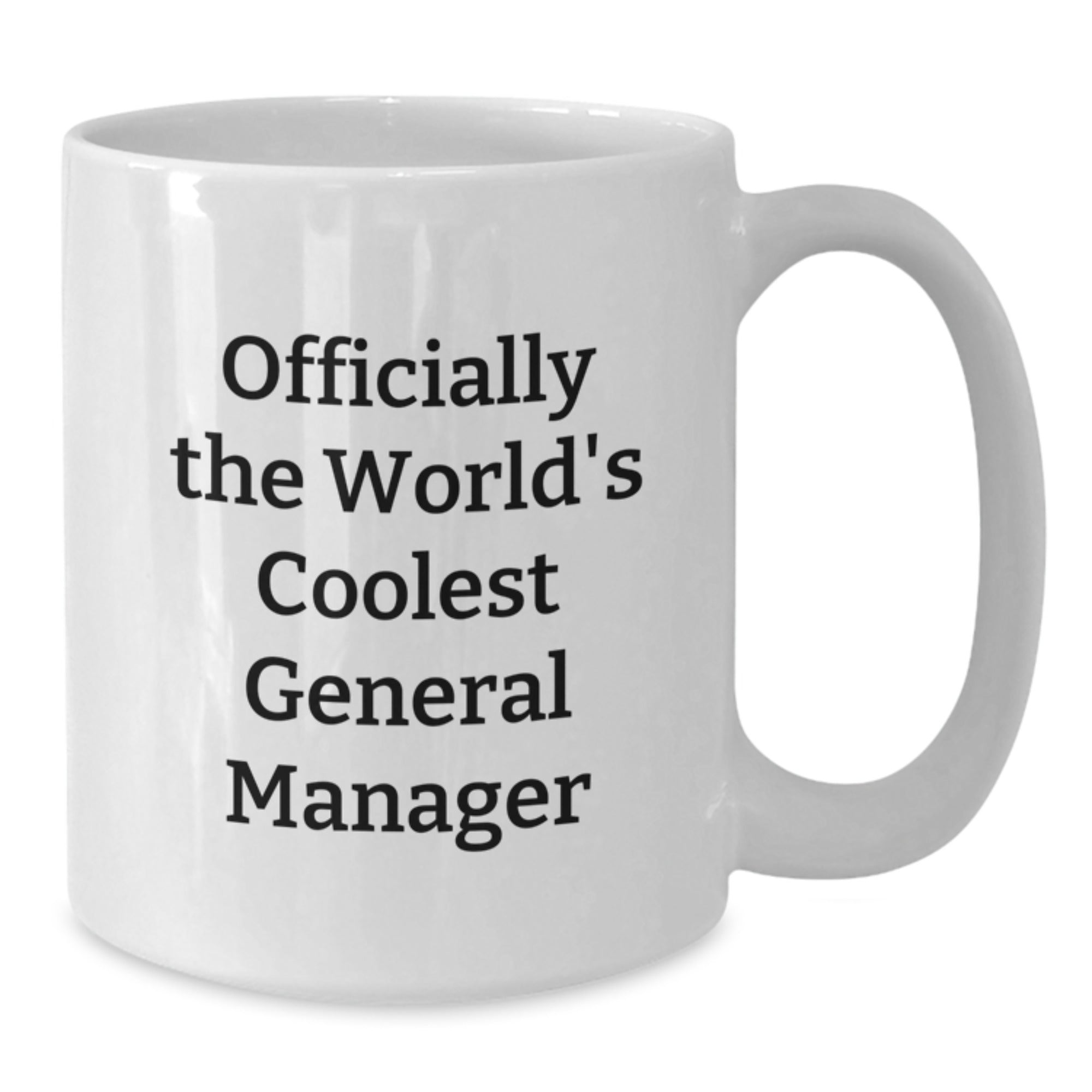 Funny General Manager Gifts from Friends, White Coffee Mug for General Manager Graduation Unique Gifts, Officially The World's Coolest General Manager Quote - Additional