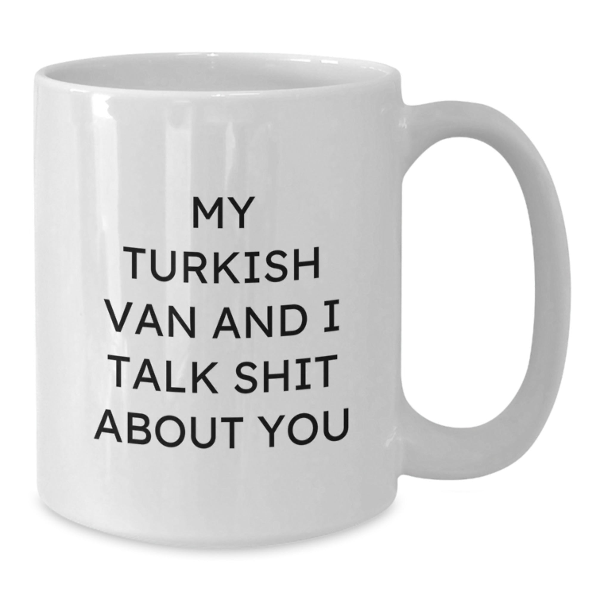 Turkish Van Cat Keepsake White Ceramic 11oz Mug for Him Birthday Gift - Additional