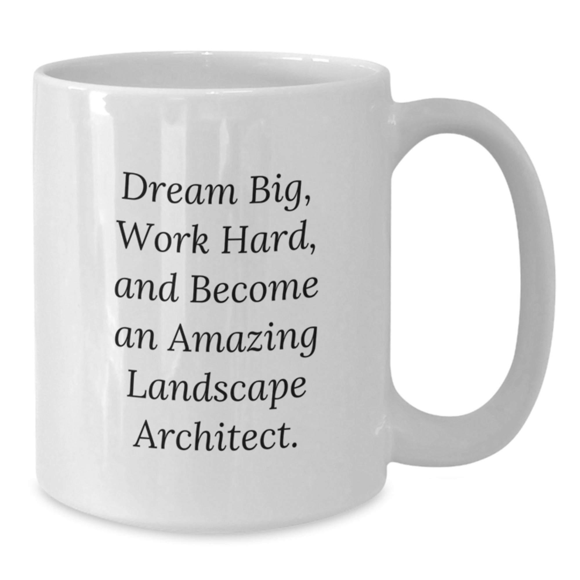 Gifts from Friends for Landscape Architect, White Coffee Mug, Dream Big, Work Hard, Become Amazing - Unique Christmas Unique Gifts for Men, Women, Friends, Coworkers, Family - Additional