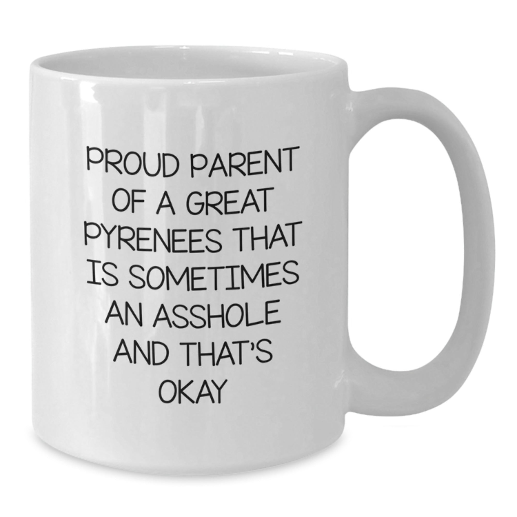 Funny Great Pyrenees Dog Dad Mug, Great Pyrenees Dog Gifts for Men, Father's Day Unique Ideas, White Coffee Mug for Great Pyrenees Dog Lover, Proud Parent Quote - Additional