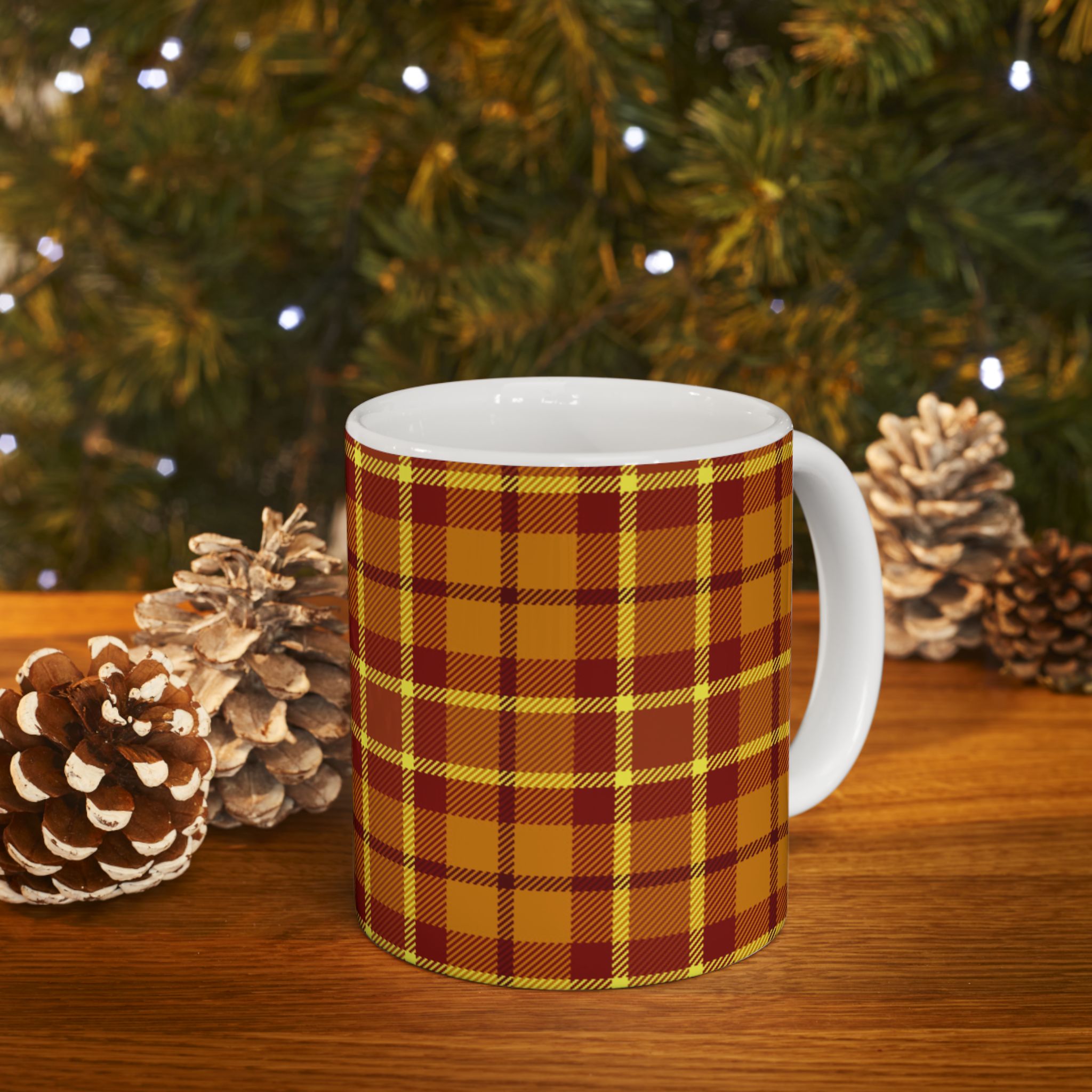 Plaid Ceramic Mug - Cozy and Stylish Drinkware for Every Occasion