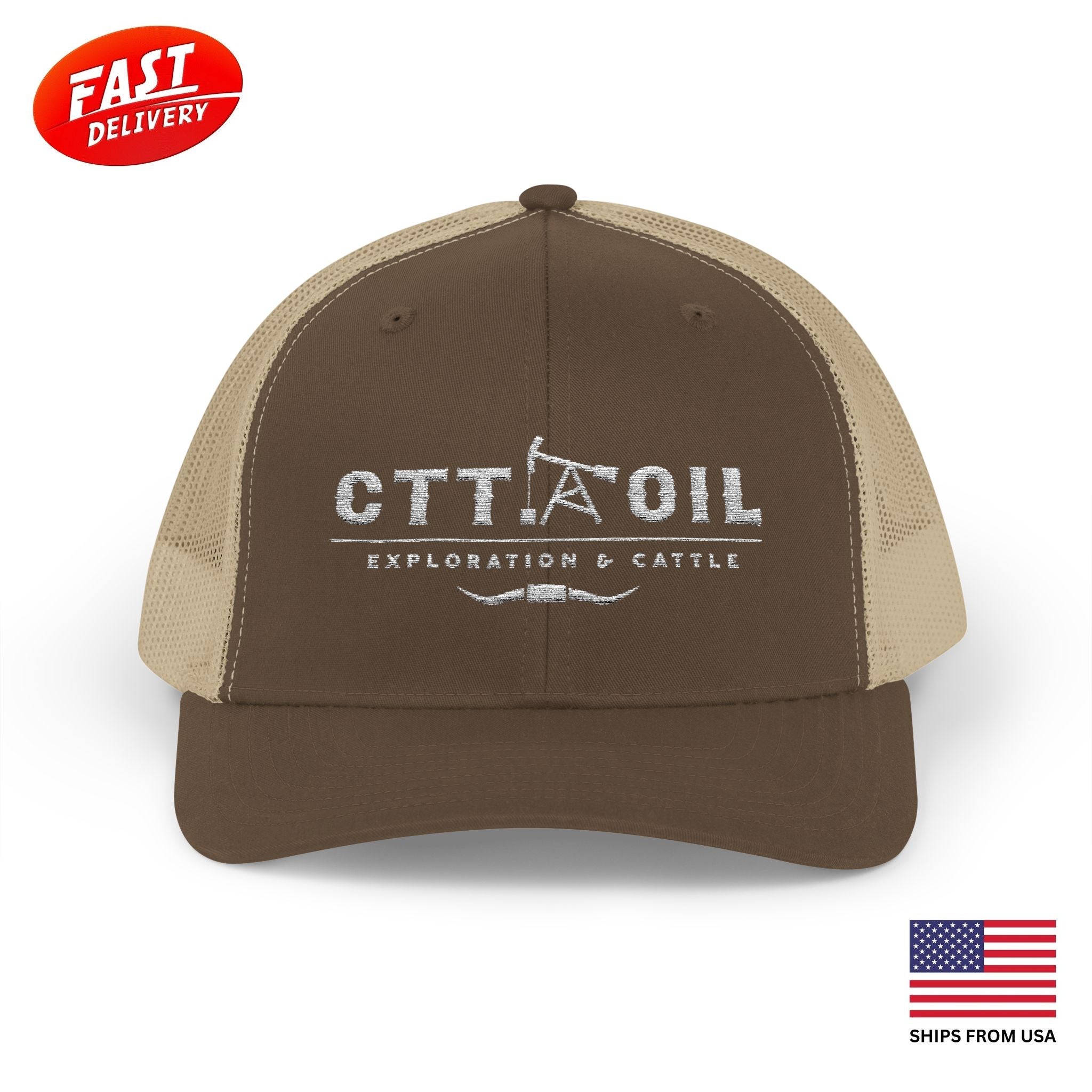 CTT Oil Exploration and Cattle Hat, Oilfield Trucker Cap