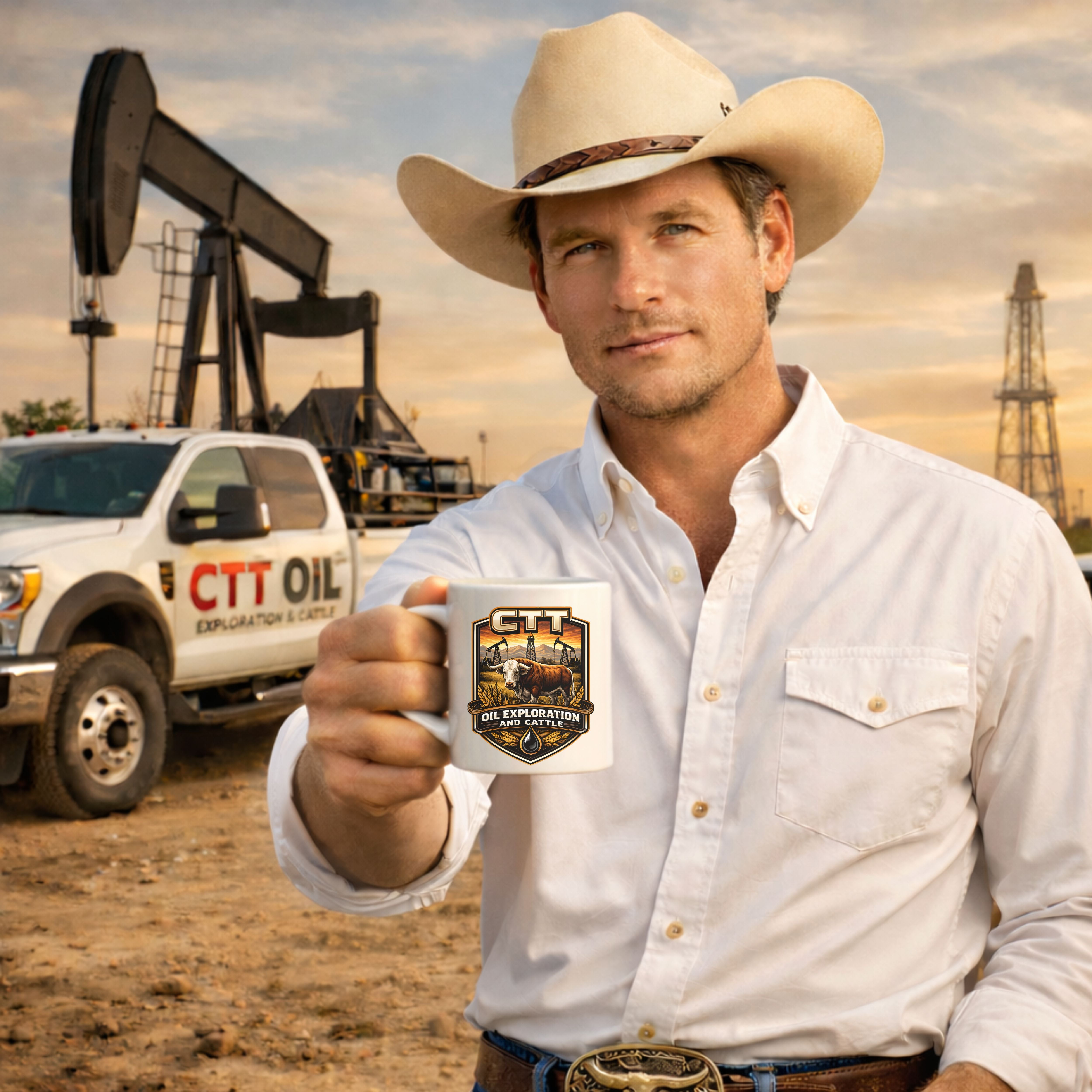 CTT Oil Exploration And Cattle Mug