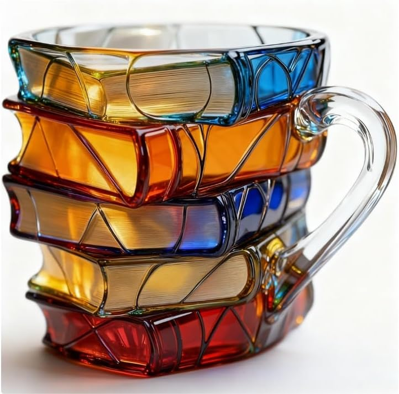 Painted Book Coffee Mug – 3D Literary Mug for Book Lovers, Readers, Teachers & Librarians
