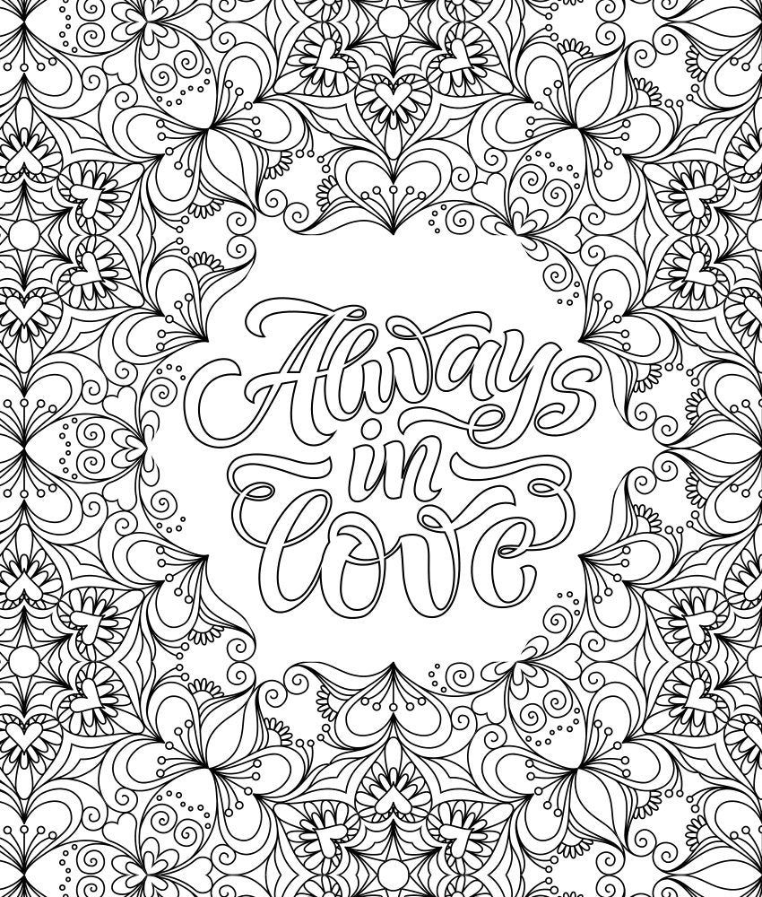 Color & Frame - Inspiration (Adult Coloring Book)