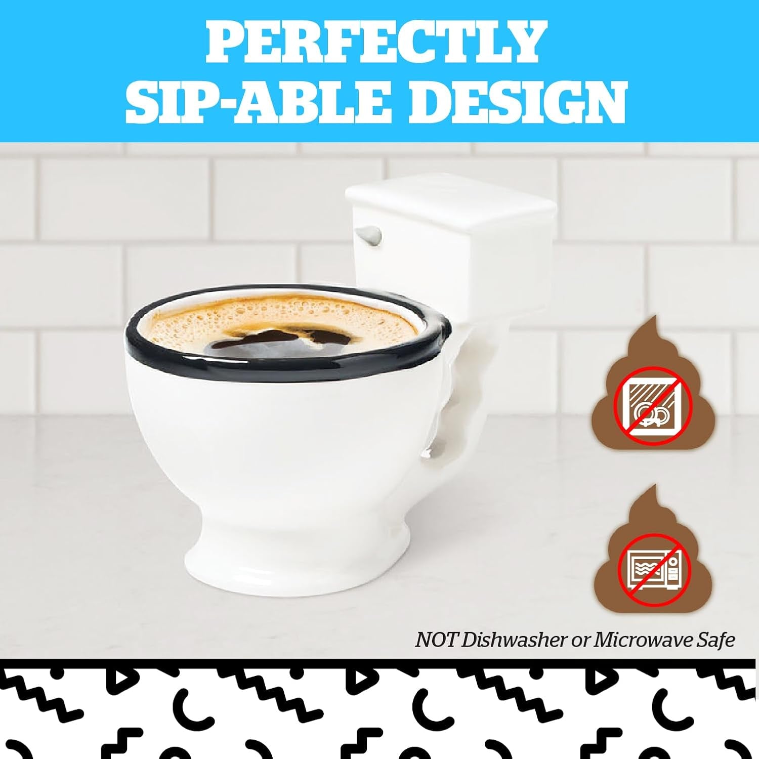 Funny Toilet Mug – Novelty Ceramic Coffee Cup, 12oz