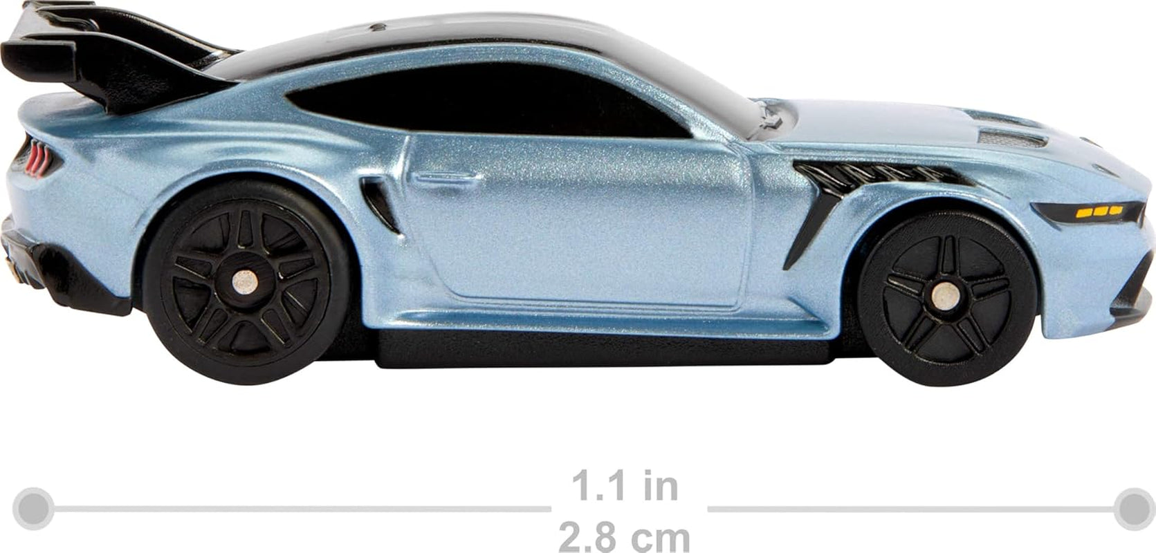 RC Toy Car, Full-Function Remote-Control 1:64 Scale Ford Mustang, Booster Button to Race & Stunt On- or Off-Track, Recharge with USB Cable