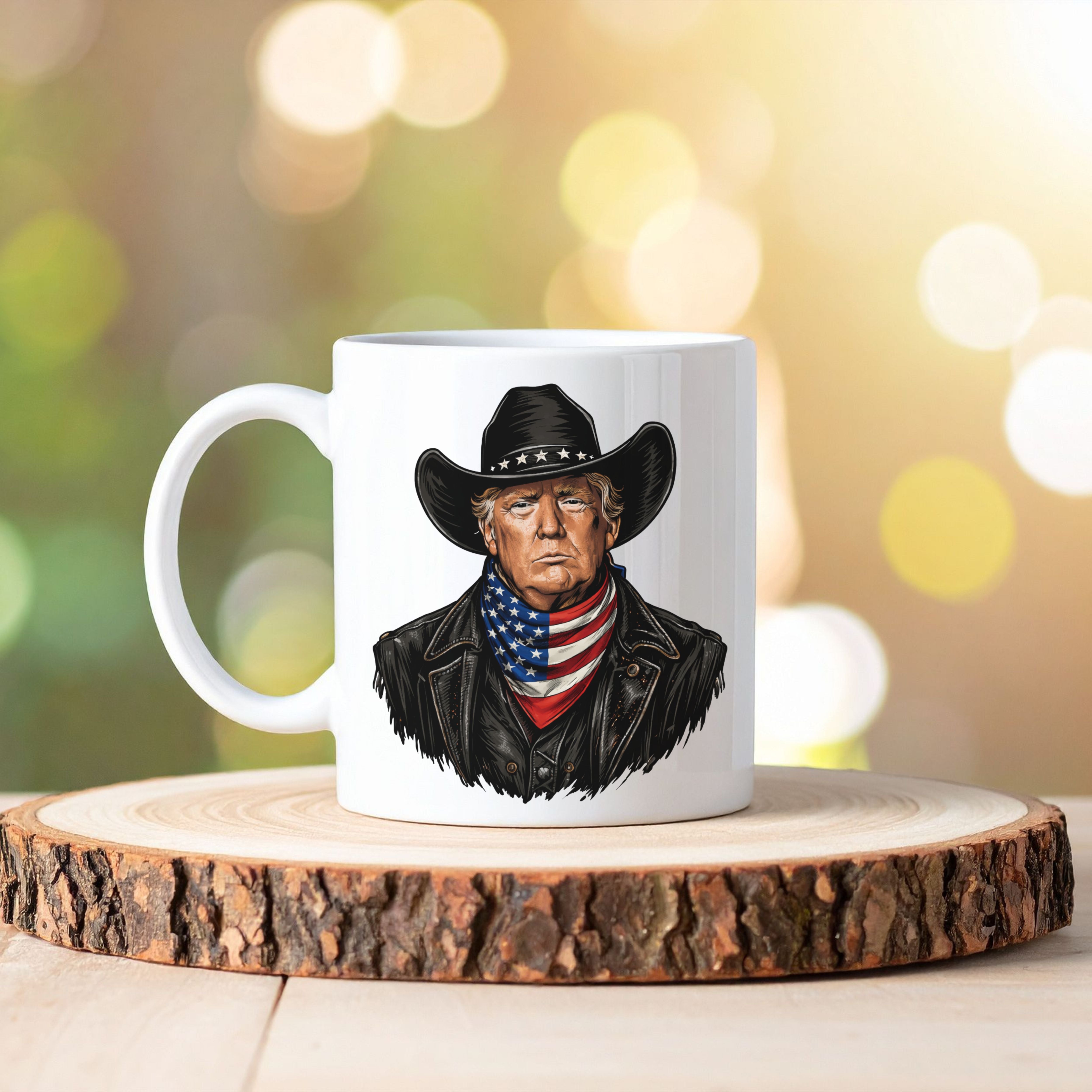 Trump 2024 Coffee Mug, Cowboy Outlaw Flag Mug, Patriotic Election Gift