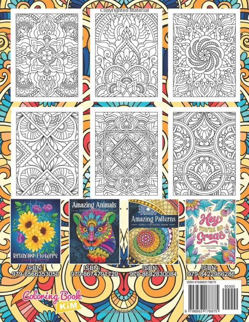 Mindfulness Patterns: Relaxing Coloring Book for Adults with Simple Mandala-Style Patterns for Stress Relief.