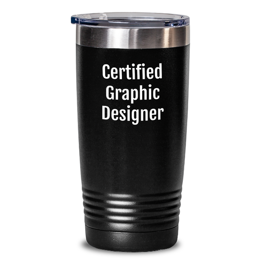 Graphic Designer Gifts, Funny Quote Tumbler, 20oz or 30oz Capacity, Gifts from Men to Graphic Designer, Perfect for Father's Day - Main