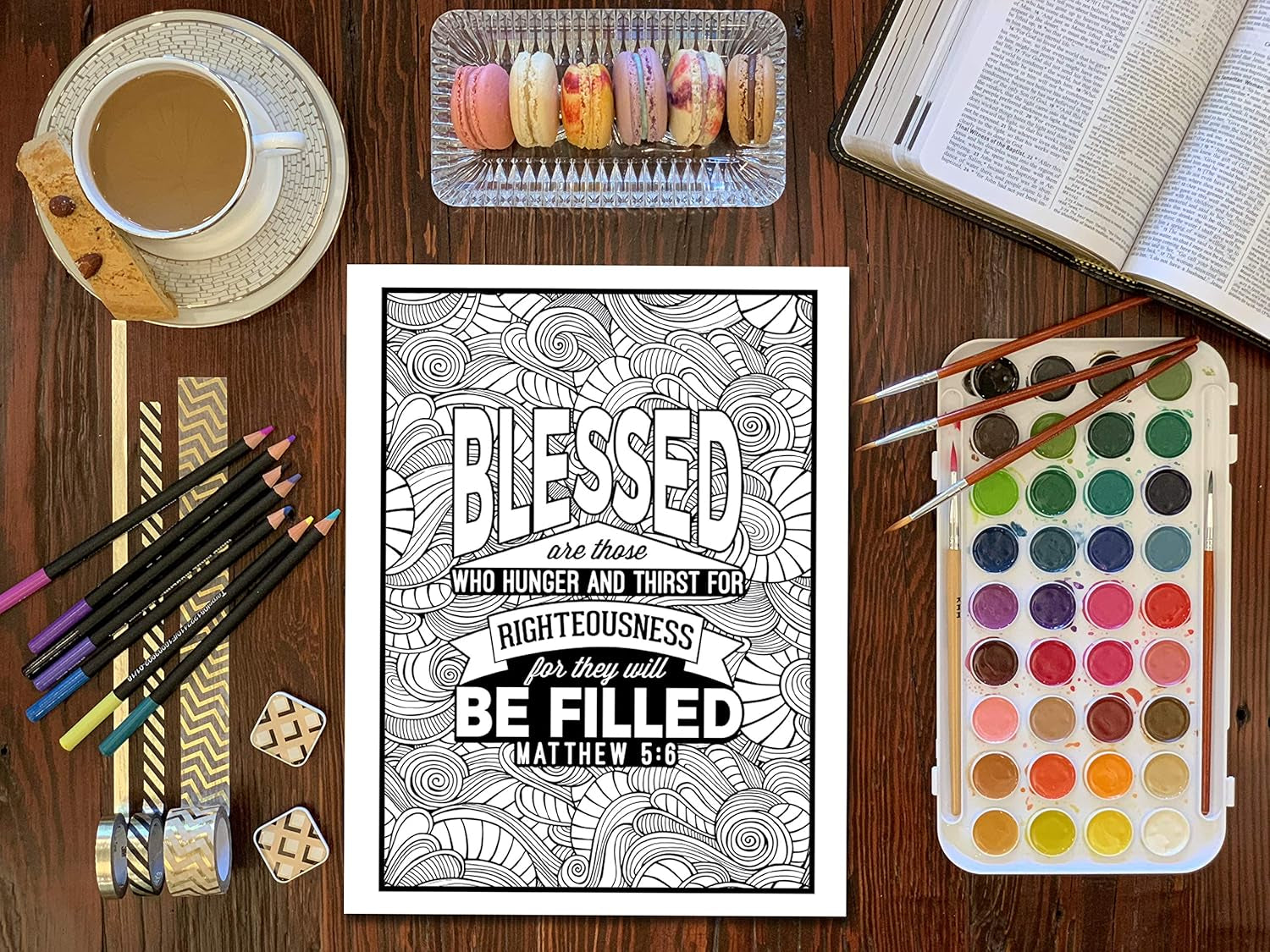 Color the Words of Jesus: a Christian Coloring Book