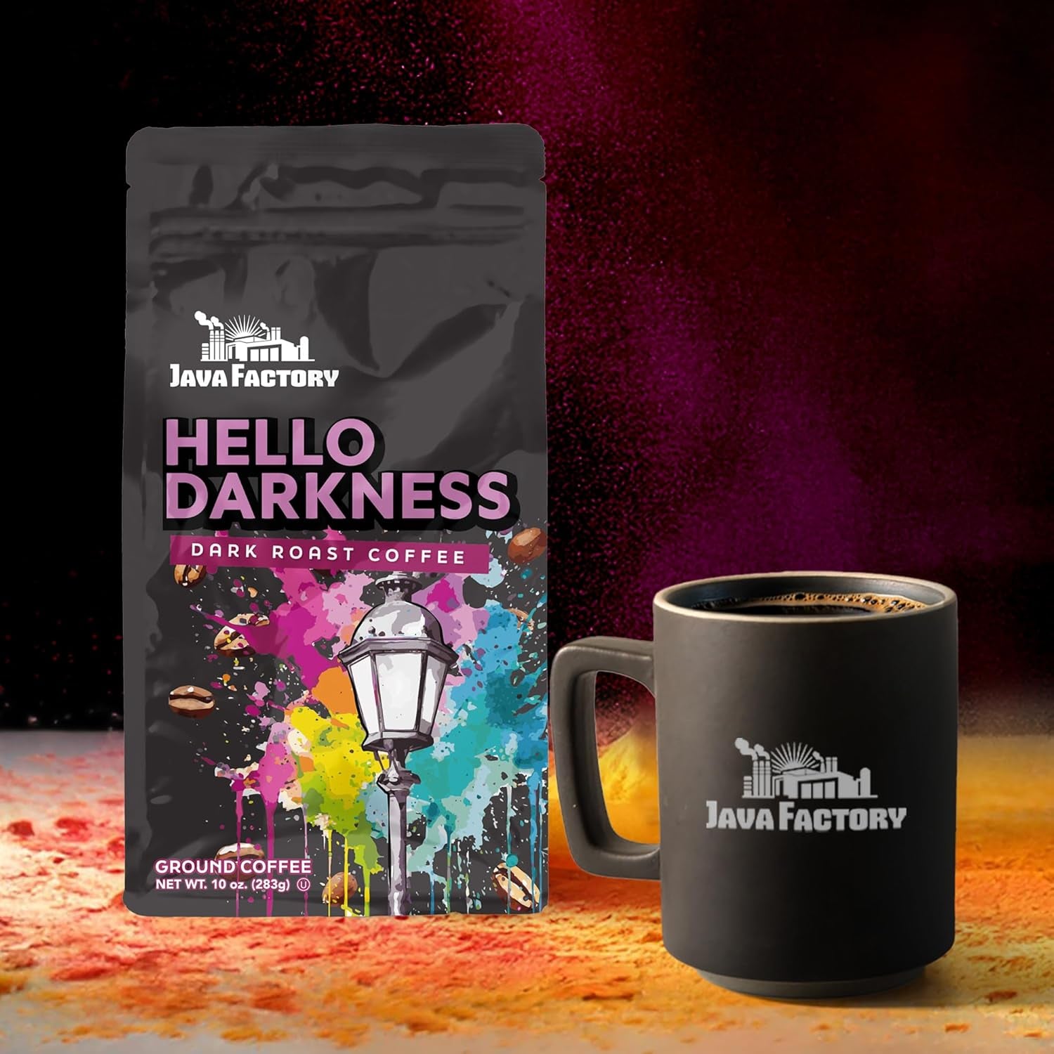 Hello Darkness Extra Bold Dark Roast Coffee – 100% Arabica Beans, 10 Oz Bag