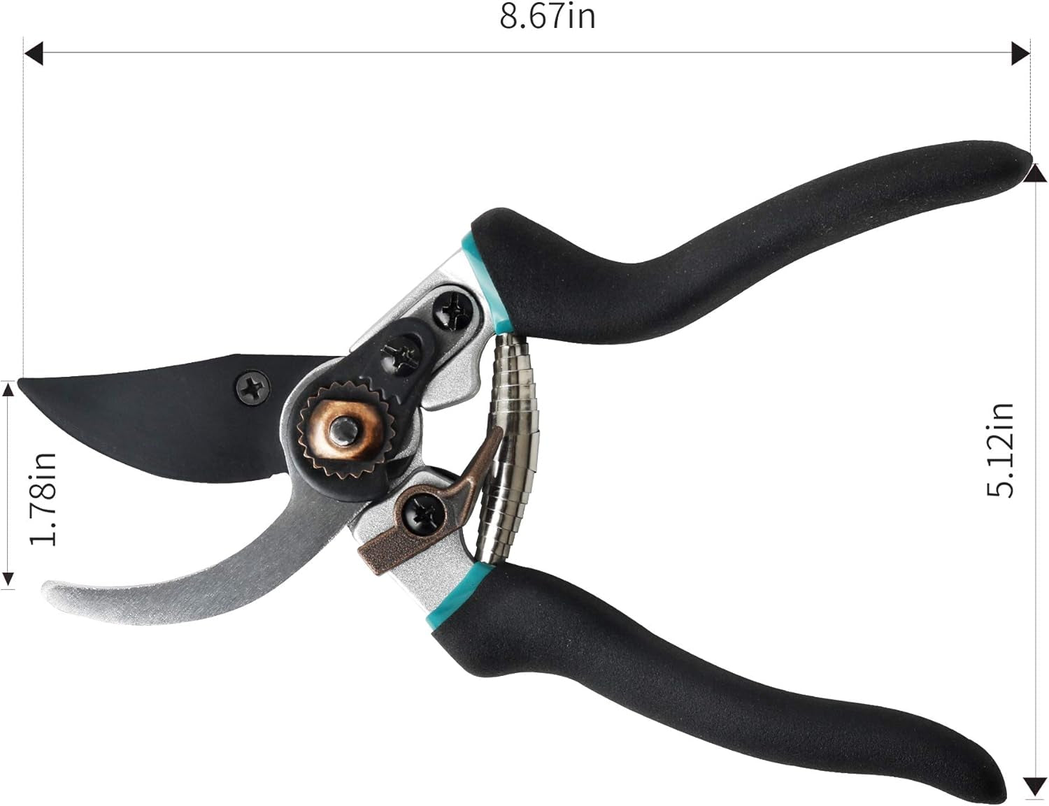 Flora Guard Pruning Shears 8.6" Bypass Garden Shears, Professional Ultra Sharp Sk5 Steel Garden Clippers, Heavy Duty Durable Ergonomic Handle Plant Cutting Scissors Tools, Yard Hedge Branch Trimmer