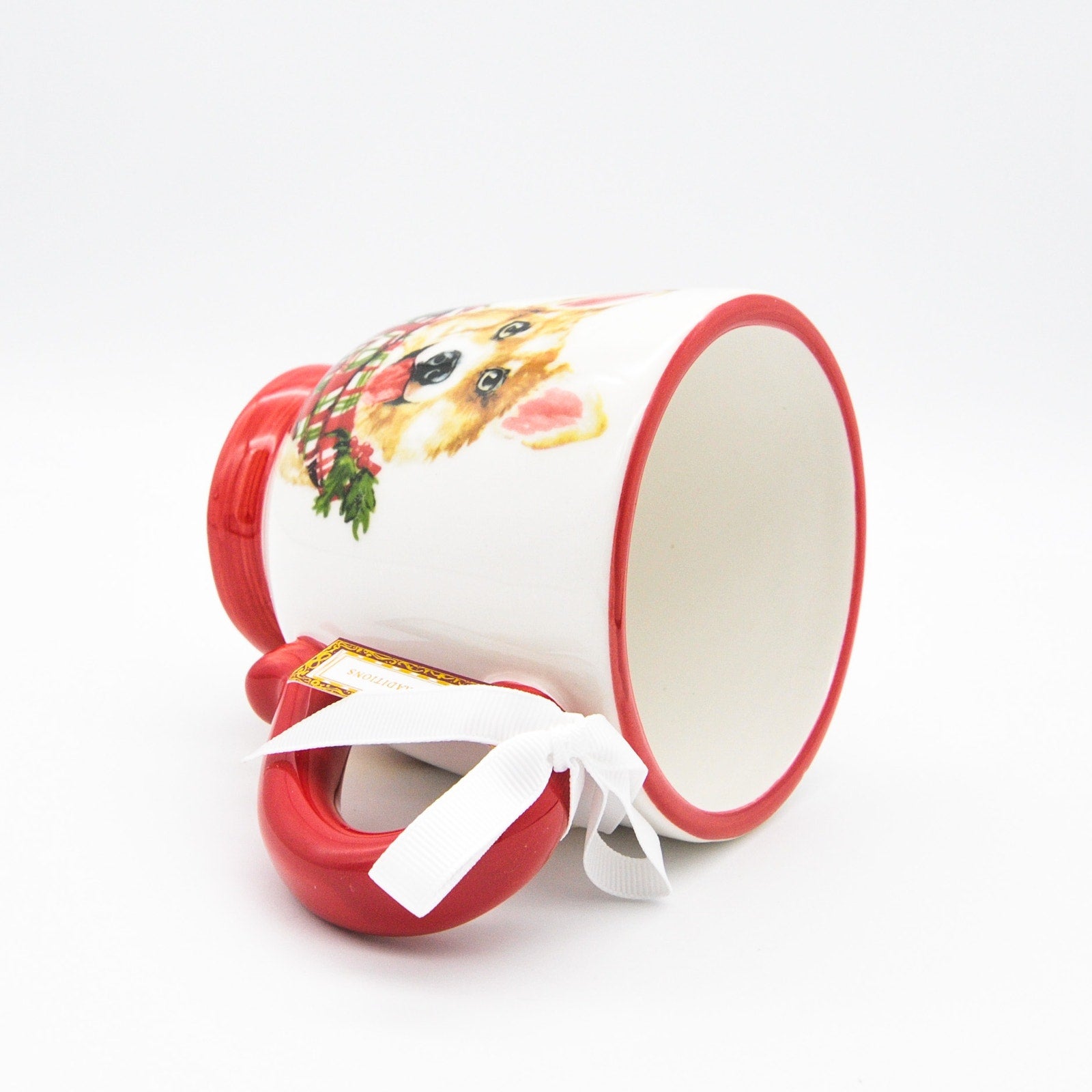 Christmas Corgi Mug, 16oz Ceramic Coffee Cup for Corgi Dog Lovers by Potter's Studio