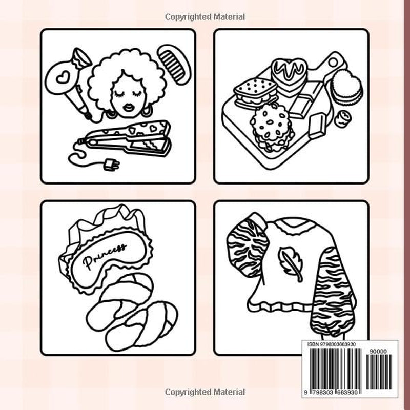 Cozy Black Girl Coloring Book: Cute and Bold Designs for Relaxation, Girl Therapy, and Self-Love for Adults & Teens