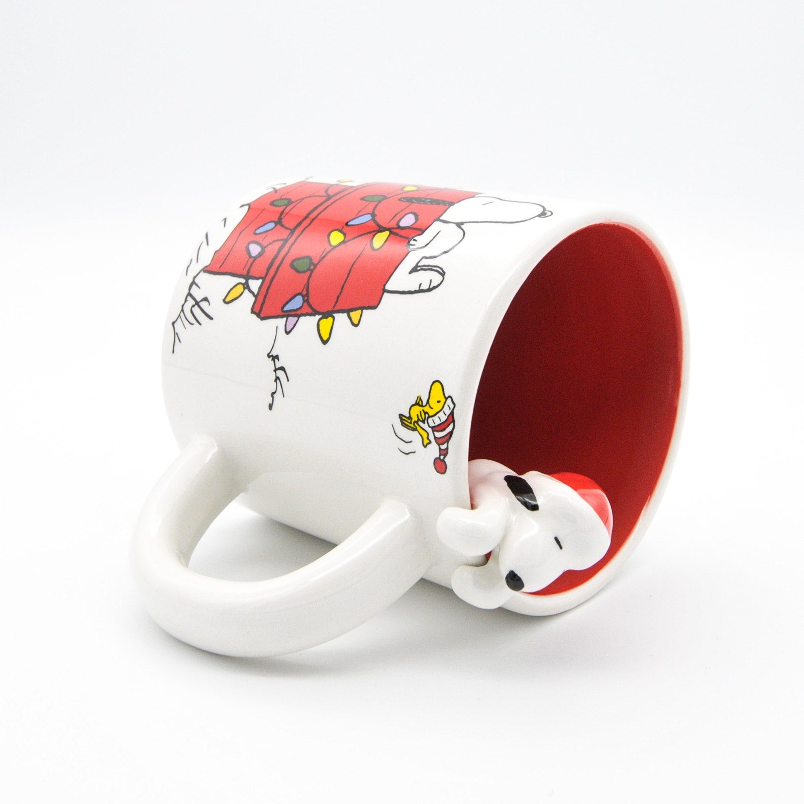Peanuts Christmas Mug, 3D Snoopy Ceramic 14oz Coffee Cup Gift for Snoopy Fans