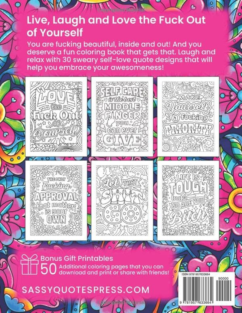 Hello Badass Self-Love Coloring Book: Inspirational Swear Word Humor, Sweary Affirmations and Motivational Quotes for Women (Self Love and Swearing Gifts)