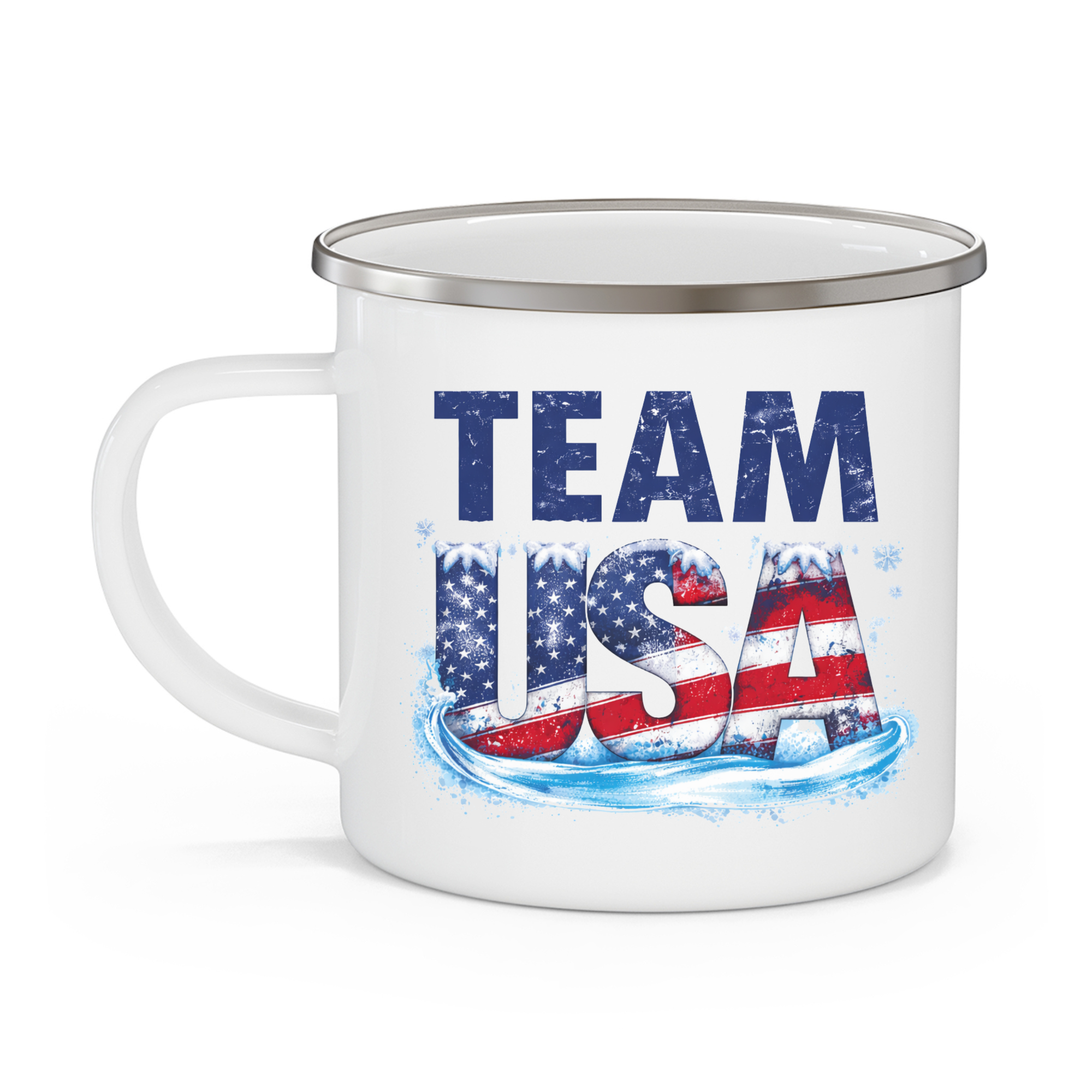 Team USA Winter Olympics 2026 Camping Mug, 12oz Steel Coffee Mug