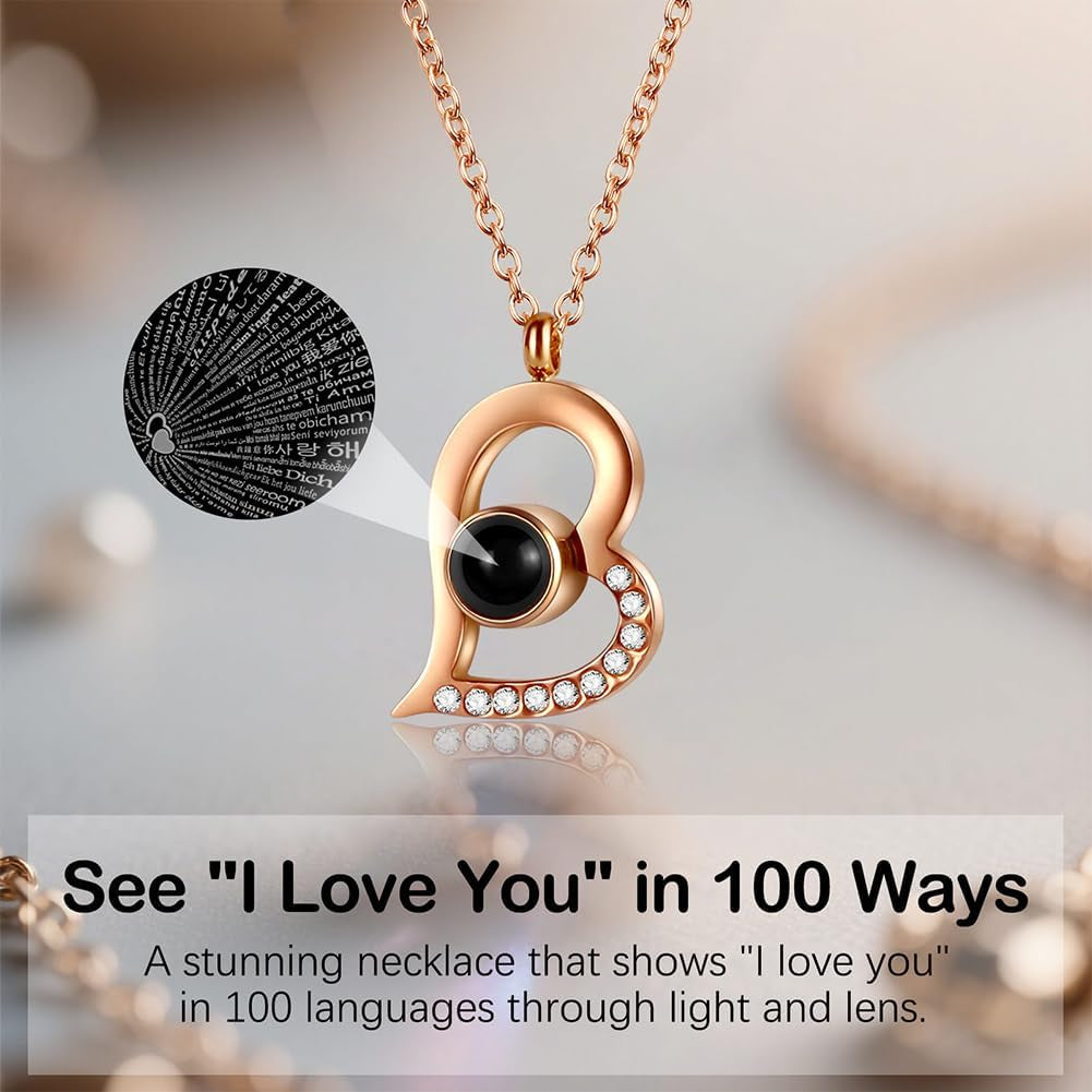 Best Mom Gifts from Daughter Son - Mothers Day Birthday Christmas Valentine Gifts for Mom Jewelry Tray Ring Holder Trinket Dish with I Love You Heart Necklace