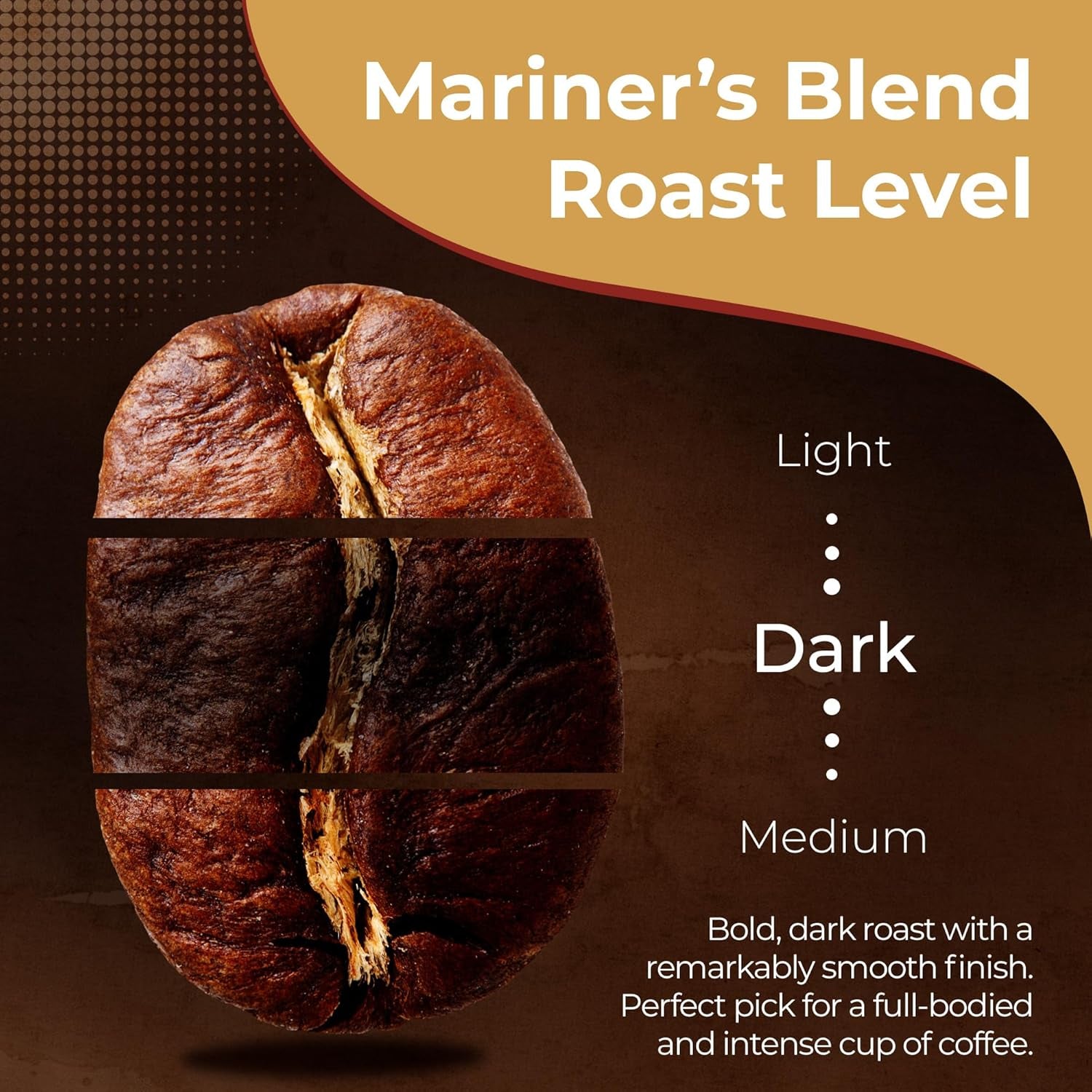 Mariner's Blend Dark Roast Coffee - High Caffeine Extra Strong 100% Arabica - Intense Full-Bodied Flavor - Crafted by Navy Seals - 12oz