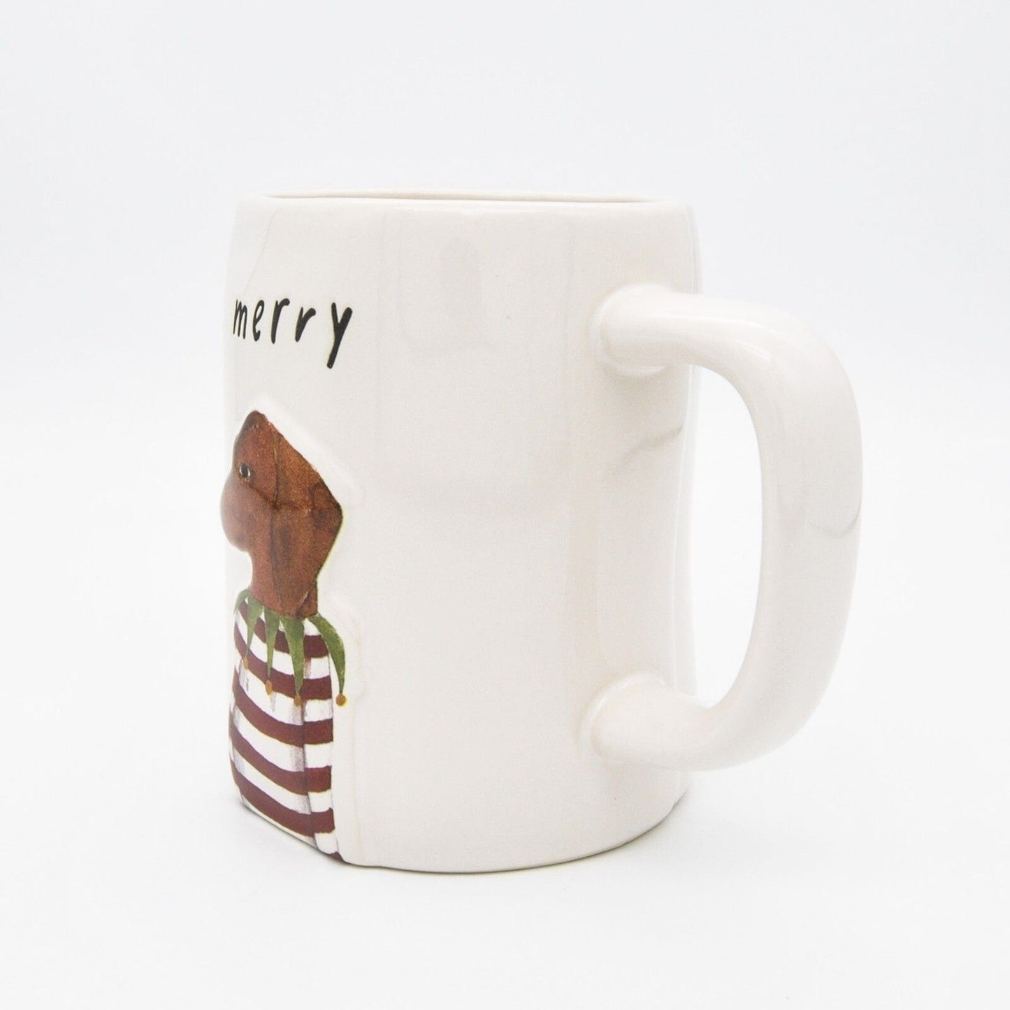 Rae Dunn Christmas Mug, Merry Dachshund Dog, 16oz Ceramic Coffee Mug