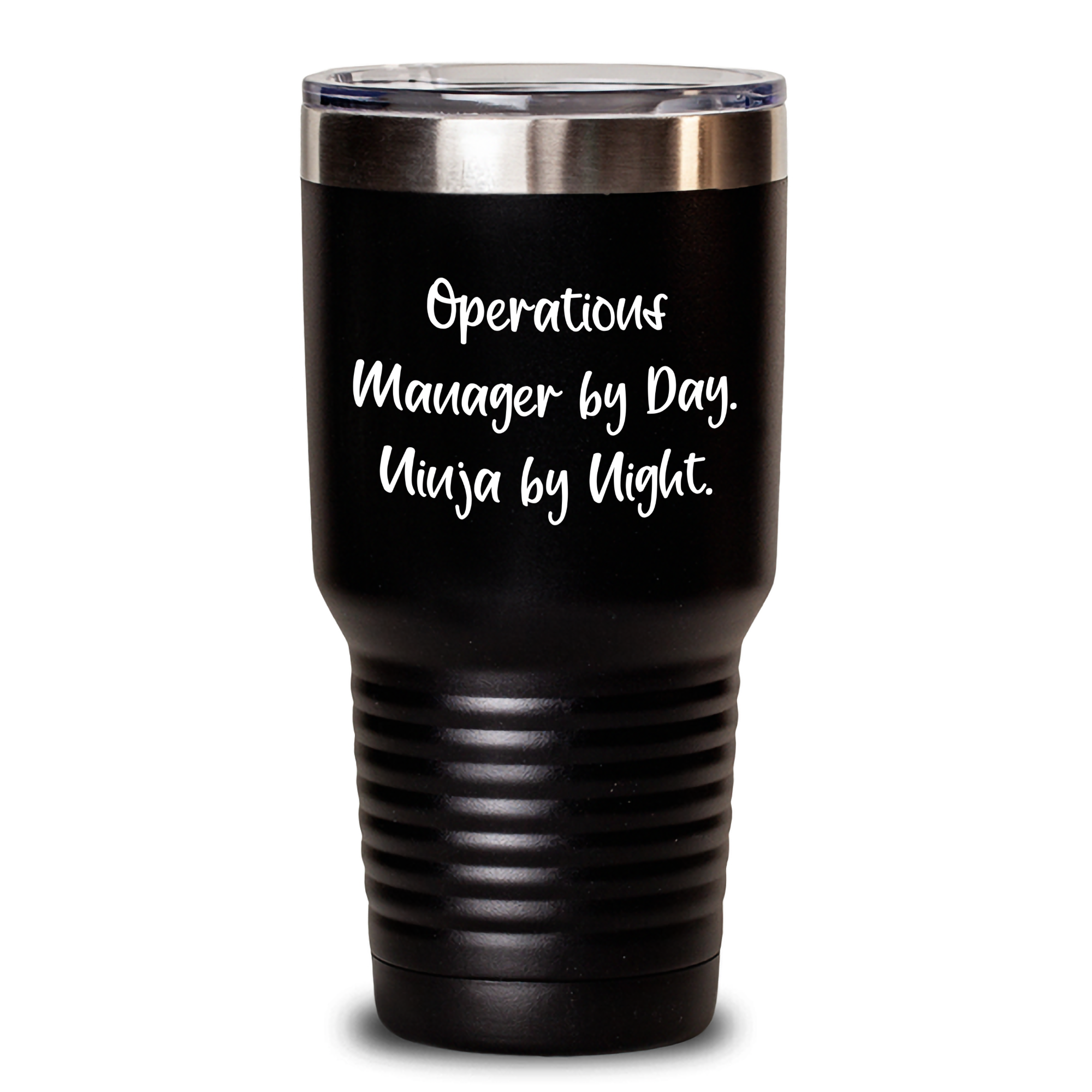 Operations Manager Ninja Gifts from Men - Funny Quote Tumbler for Father's Day, 20oz or 30oz Capacity, Vacuum-Insulated, Stainless Steel / Powder Coating - Main
