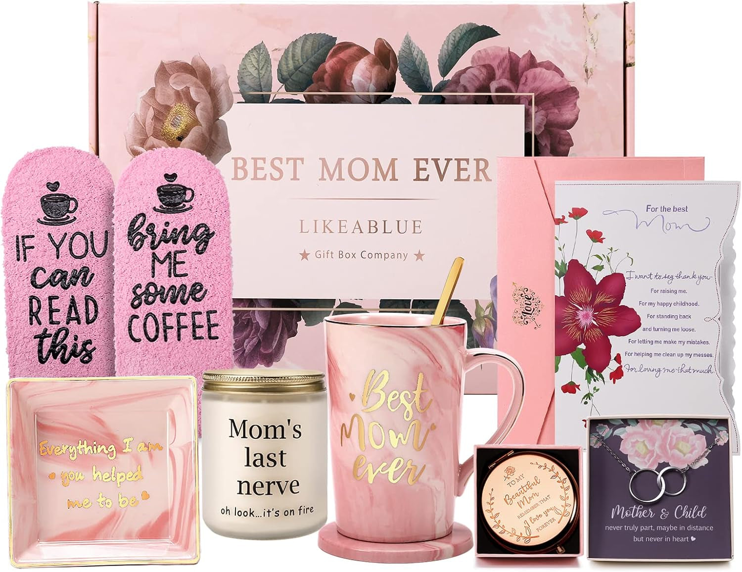 Mom Birthday Gifts from Daughter Son,Mothers Day Gifts Basket Set for Mom, Best Mom Gifts,Christmas Gifts for Mom,Happy Birthday Gift Ideas,Unique Gift Ideas for Mom